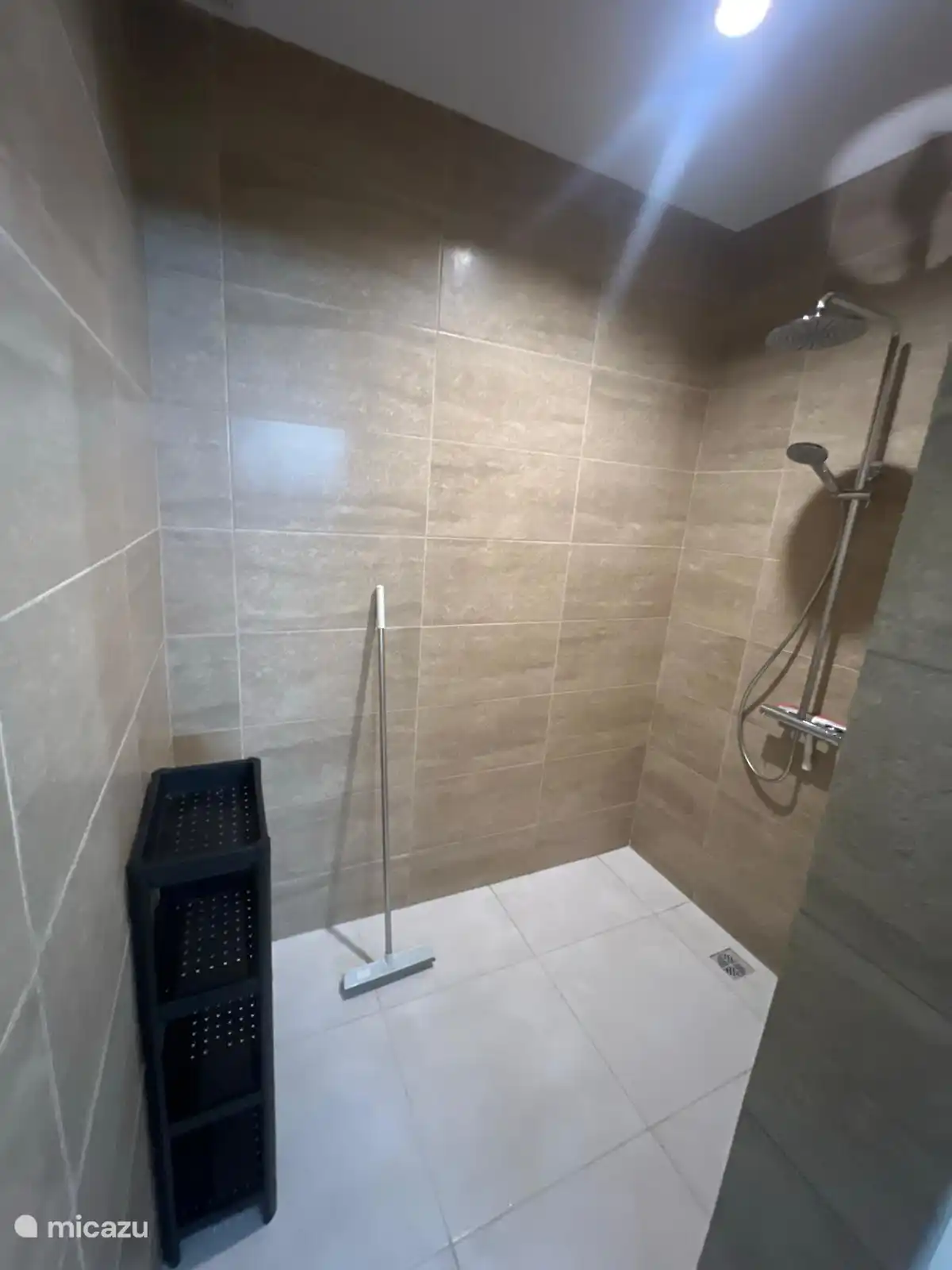 Badkamer en-suite douchegedeelte met rainshower en handdouche