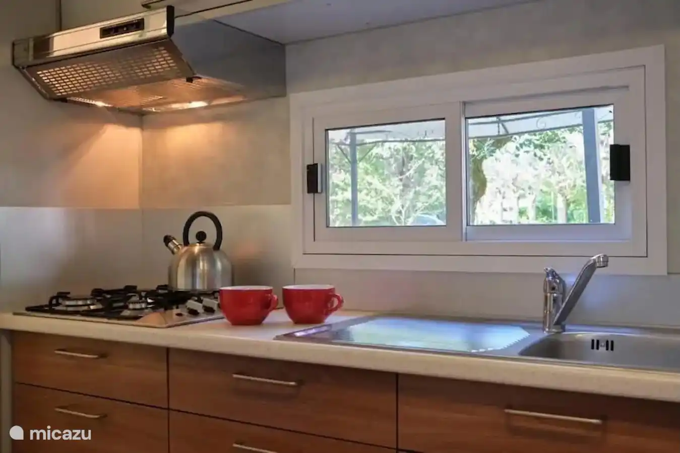 Kitchen with gas stove