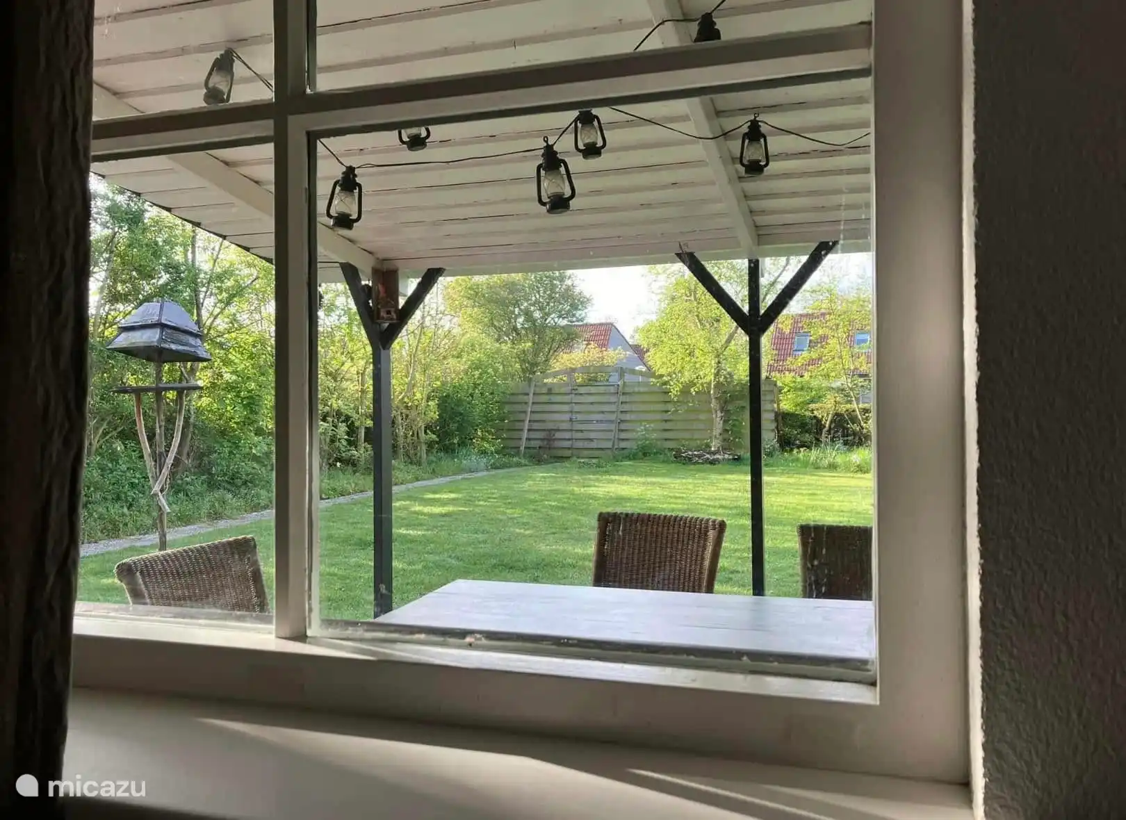 Blick vom Schlafzimmer im Erdgeschoss