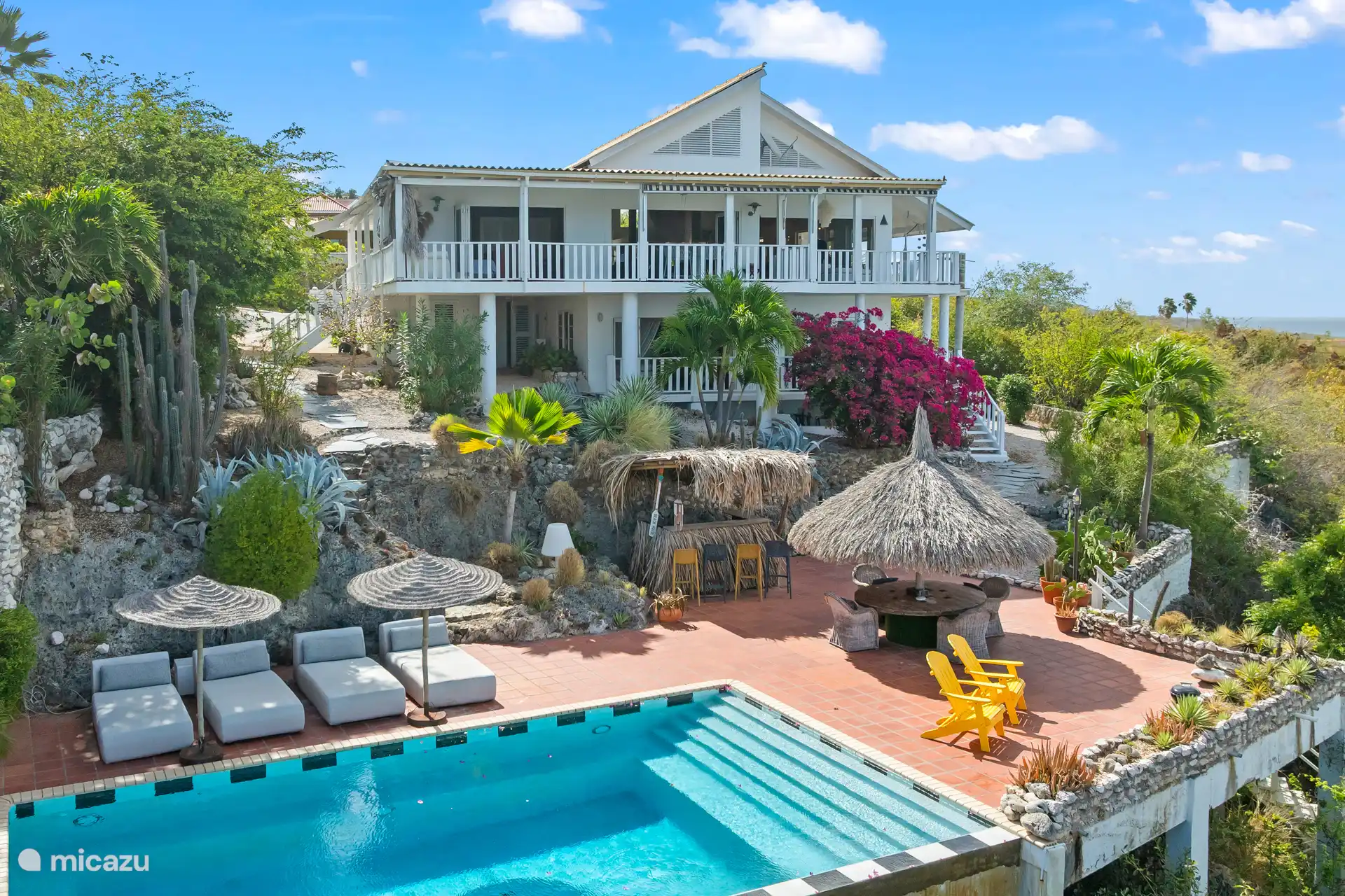 Villa Kas di Sol met pool & zeezicht huren in Curaçao, Banda Abou (west), Cas Abao - villa