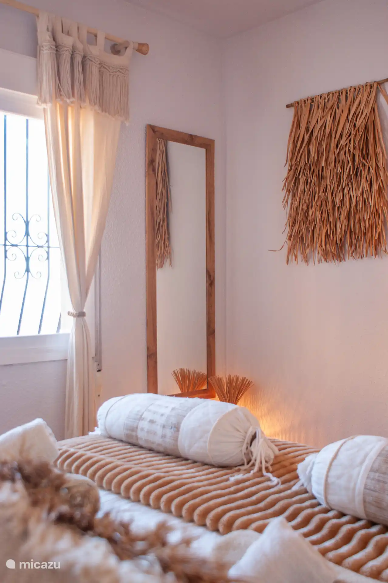 The first bedroom with double bed.