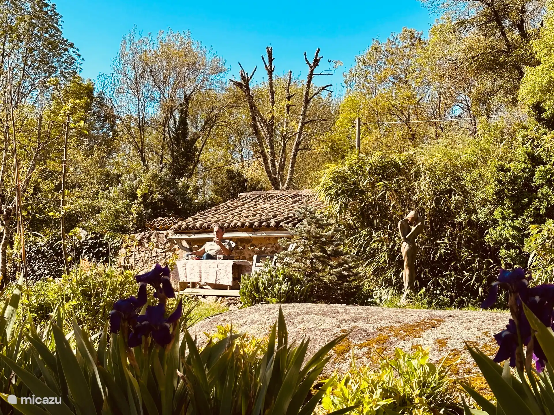 Profite simplement du jardin de rochers