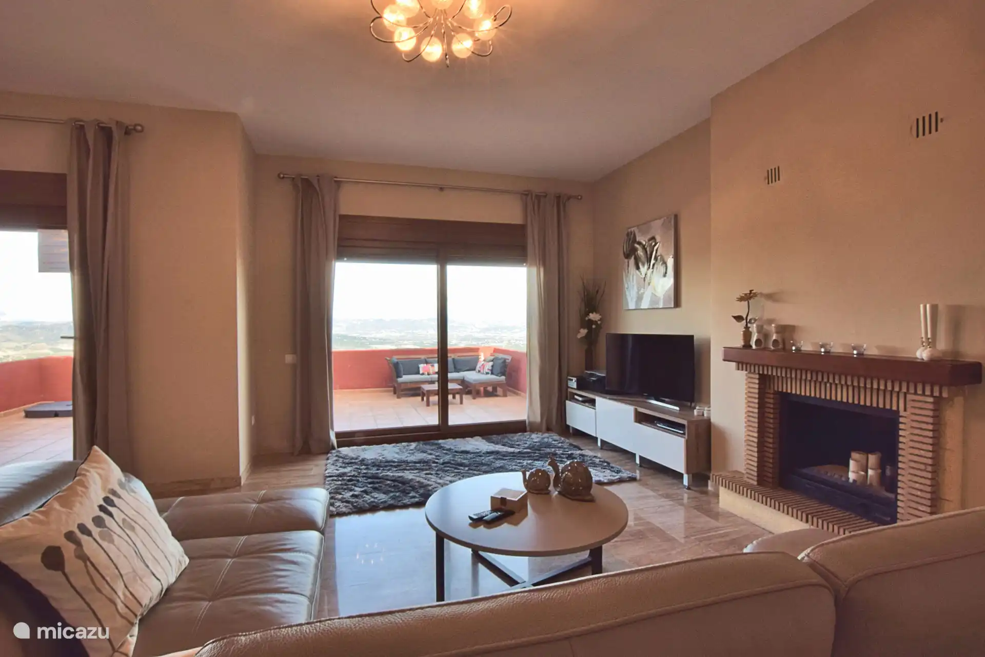 living room with a view