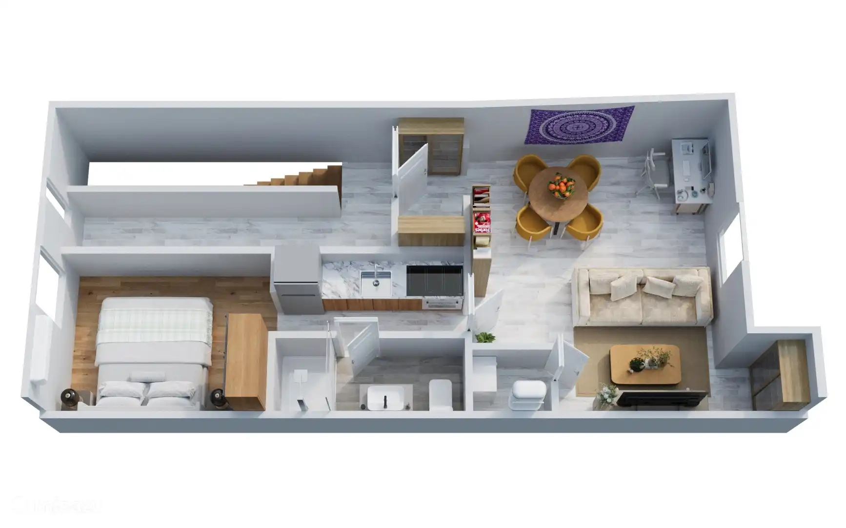 3D plan of the apartment