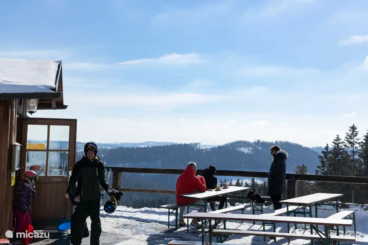 Uitzicht bij skihut de Schwedenhutte