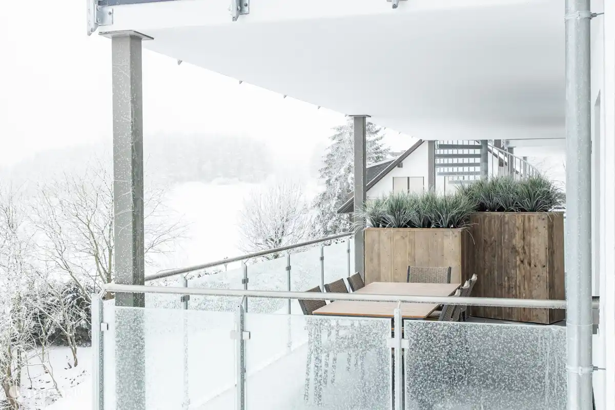 Winters balkon