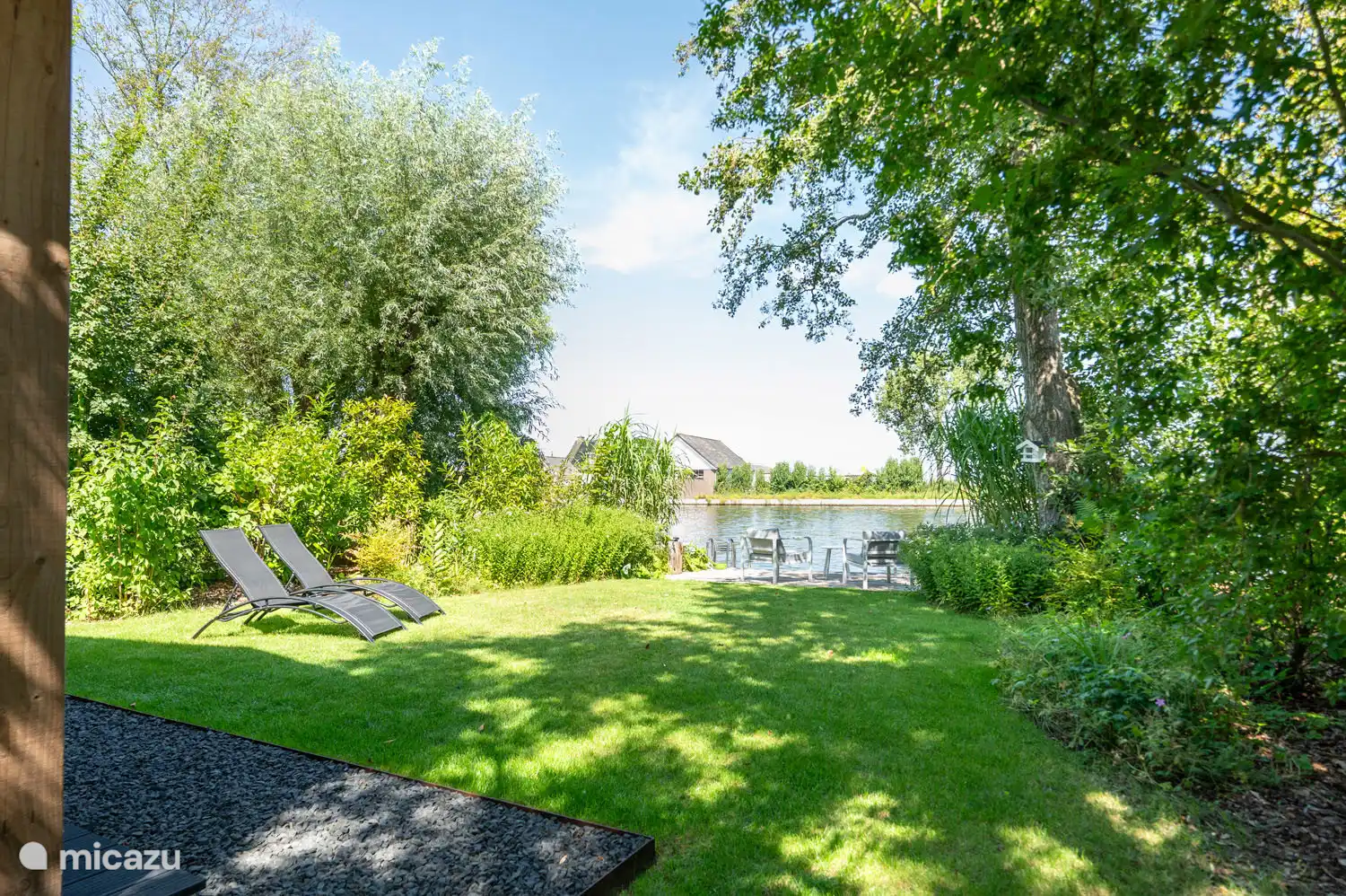 Le jardin directement sur l’Oude Rijn