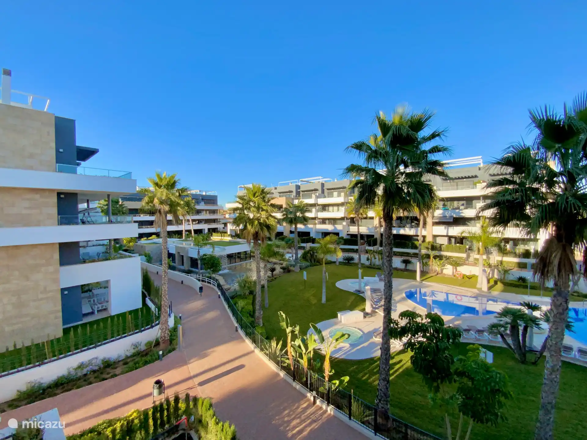 Vista del jardín en terraza