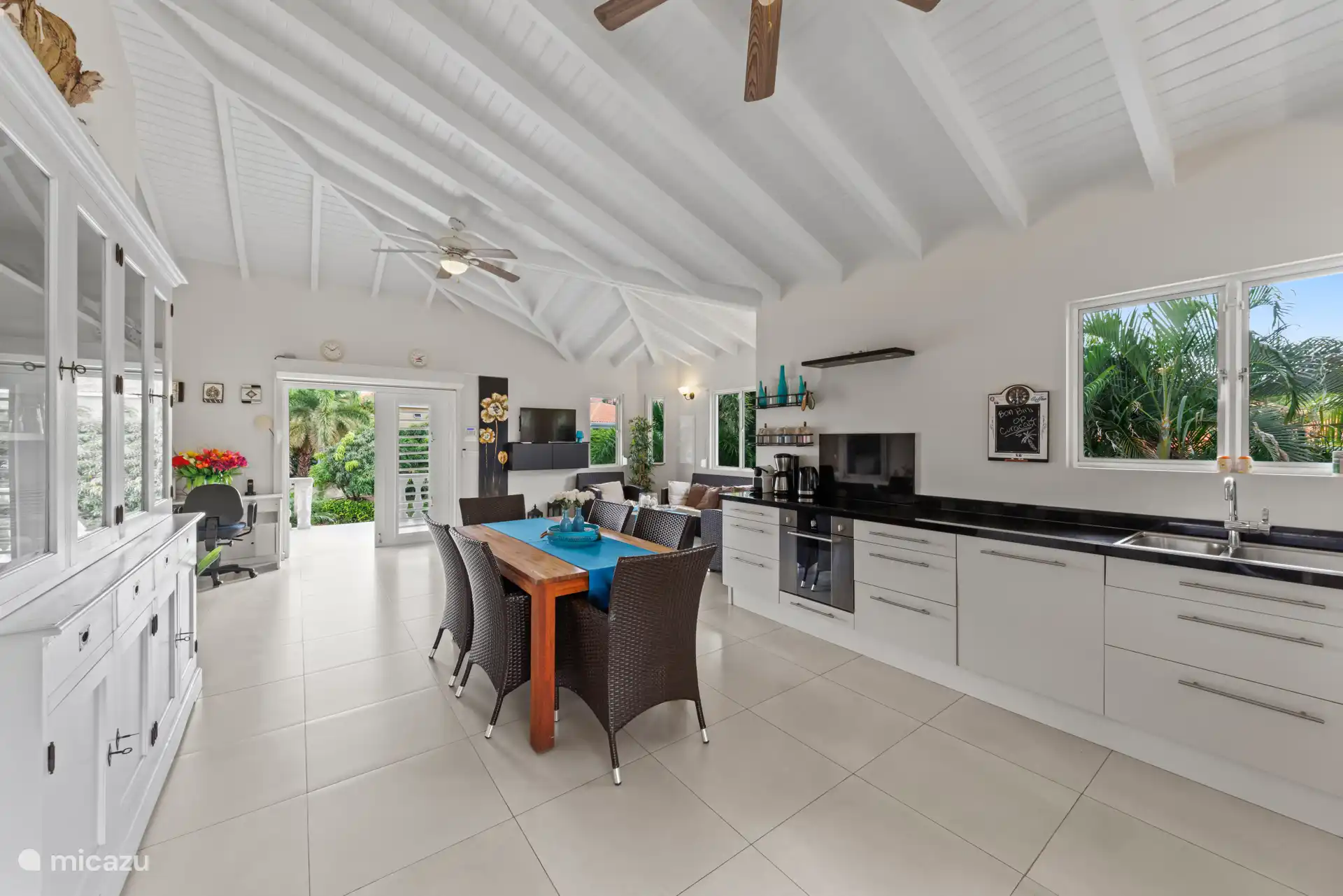 Modern kitchen with all the amenities to prepare your own meals.