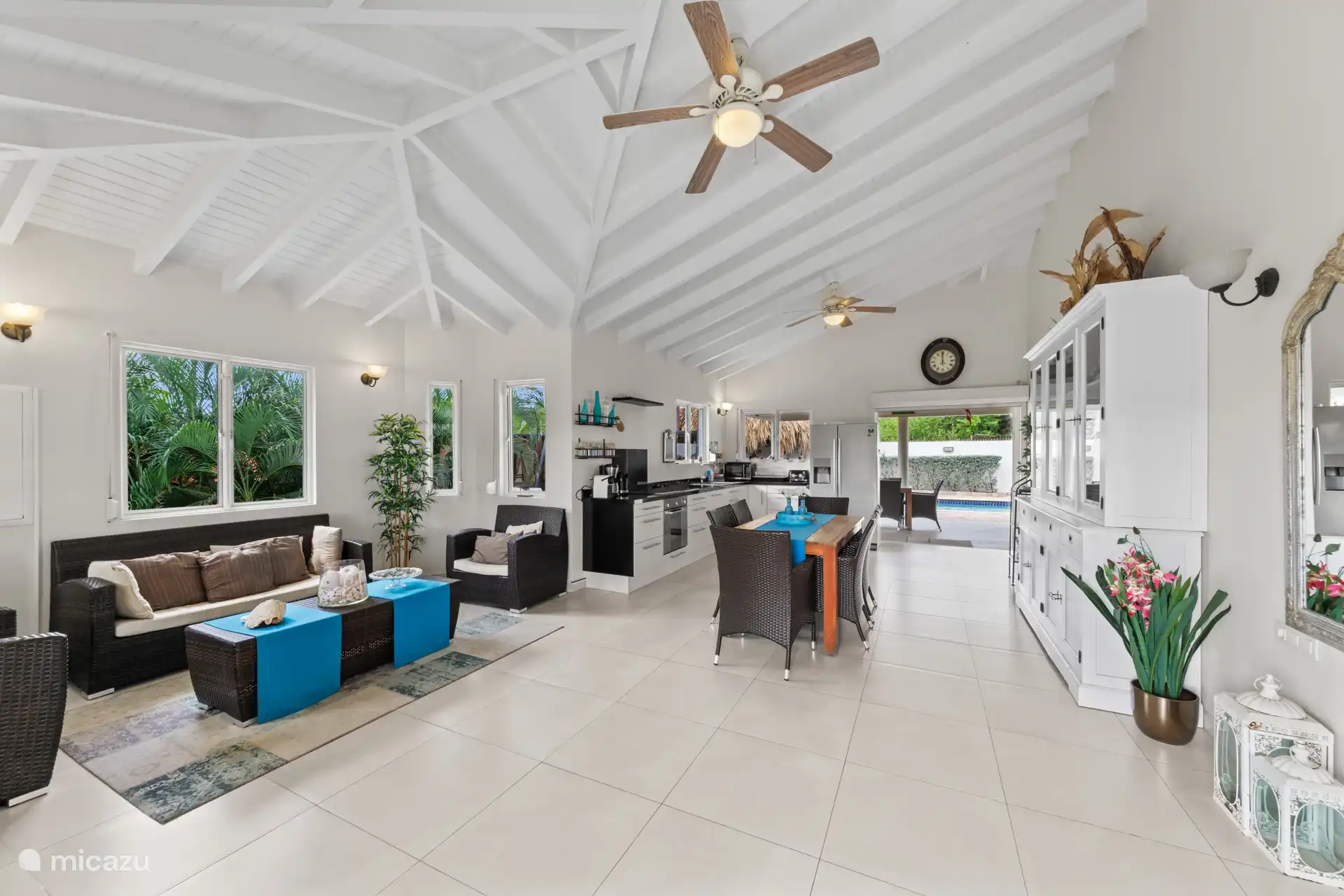 Spacious open plan living area.