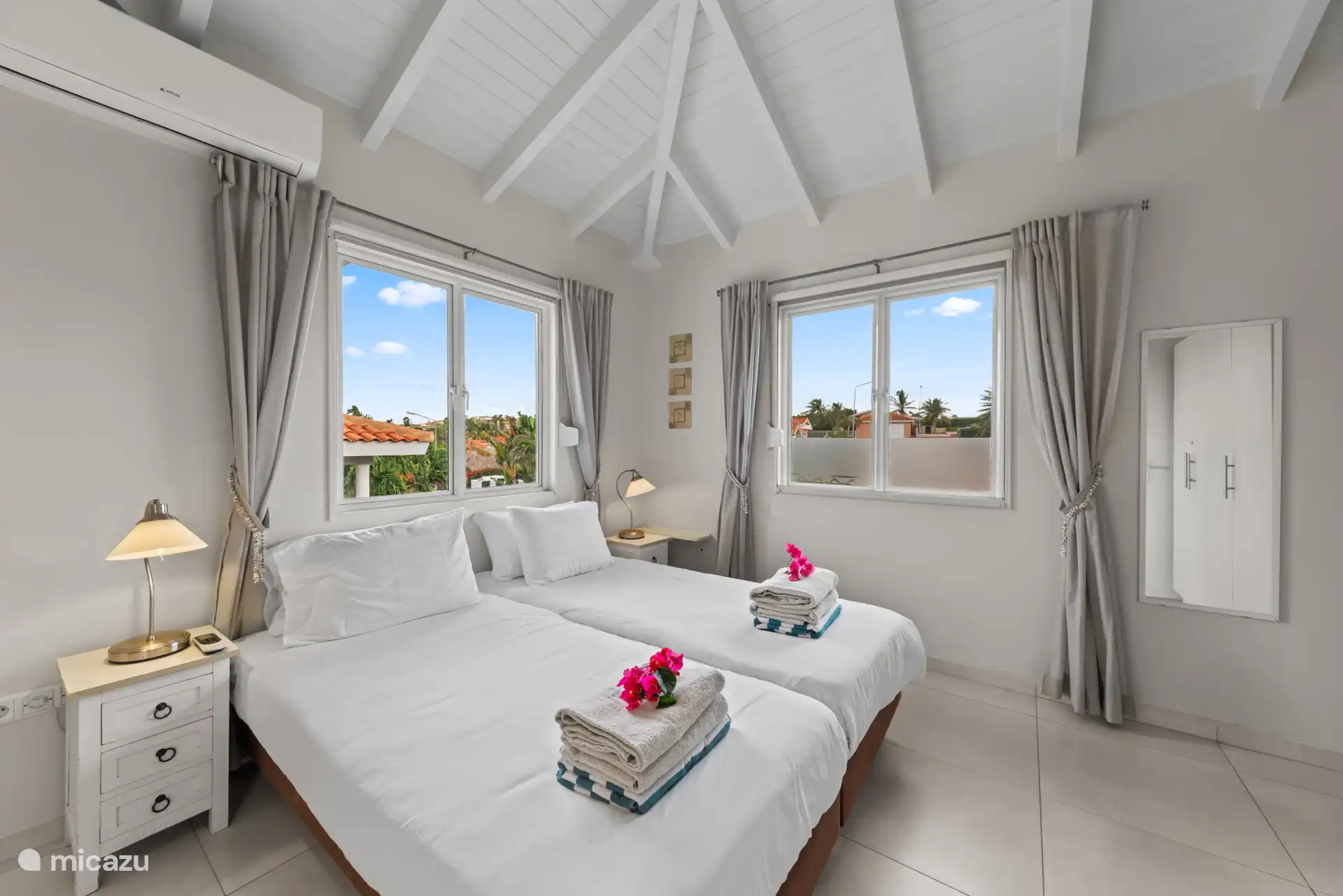 Master bedroom with private bathroom.