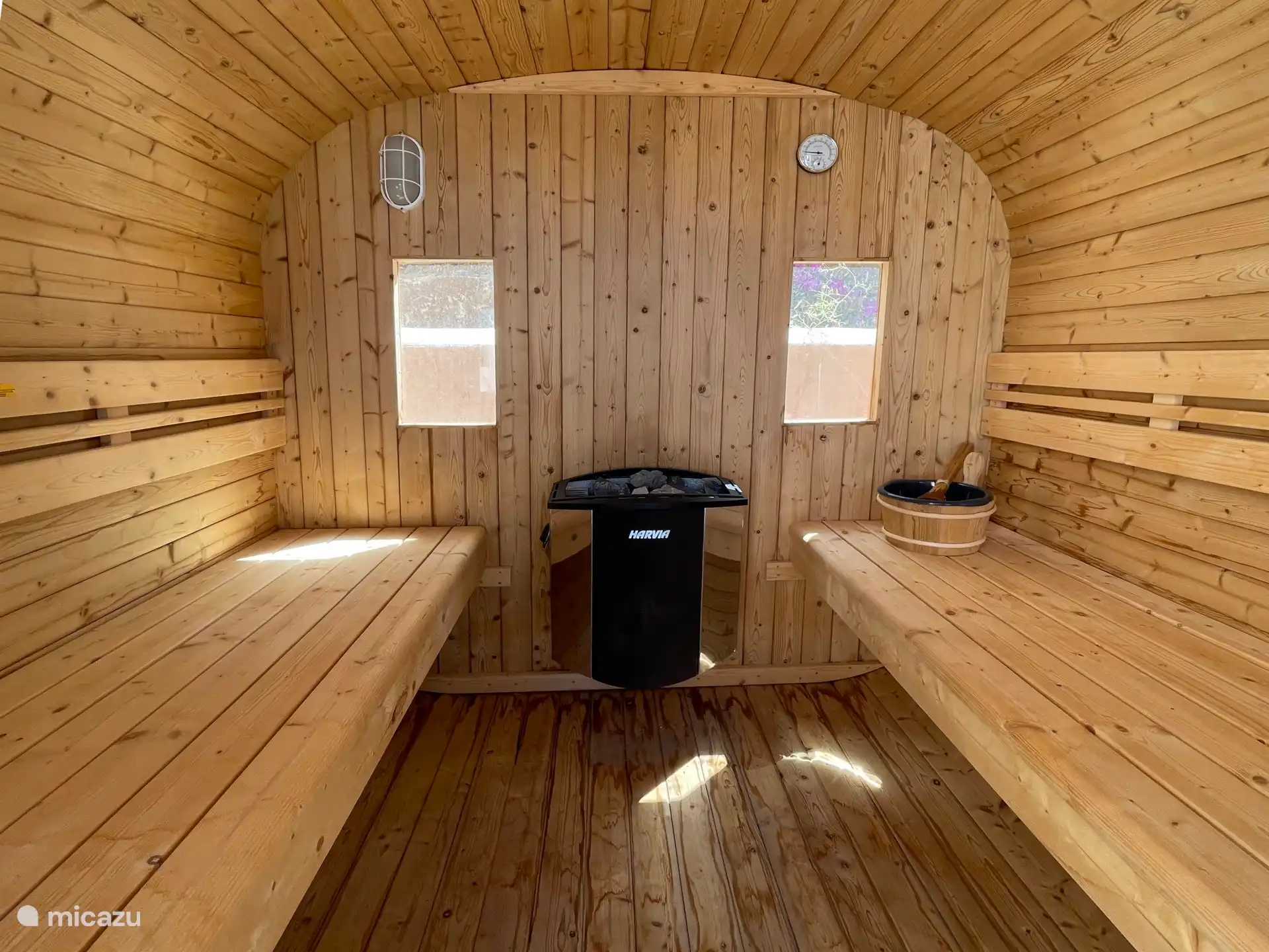 Ontspannen in de sauna, mochten er koude dagen zijn.