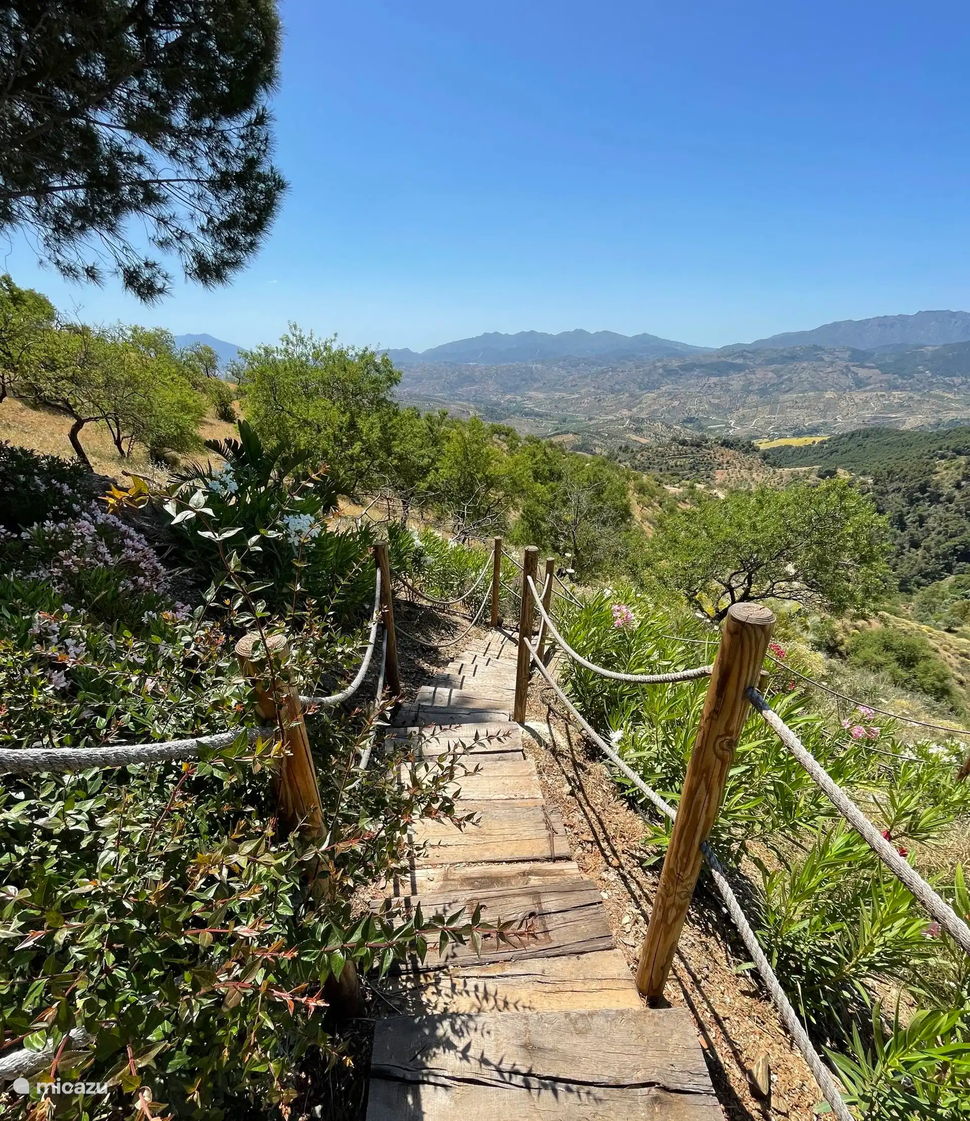 Trap naar de tikihut.