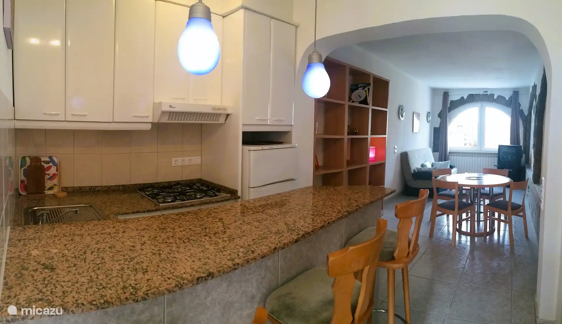 Keuken van de onafhankelijke studio 