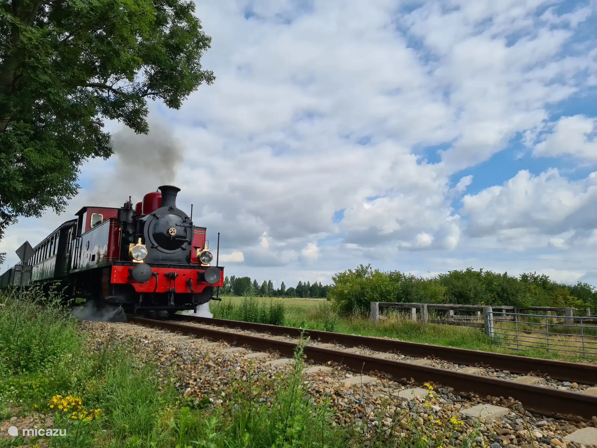 stoomtrein op de museumspoorlijn 