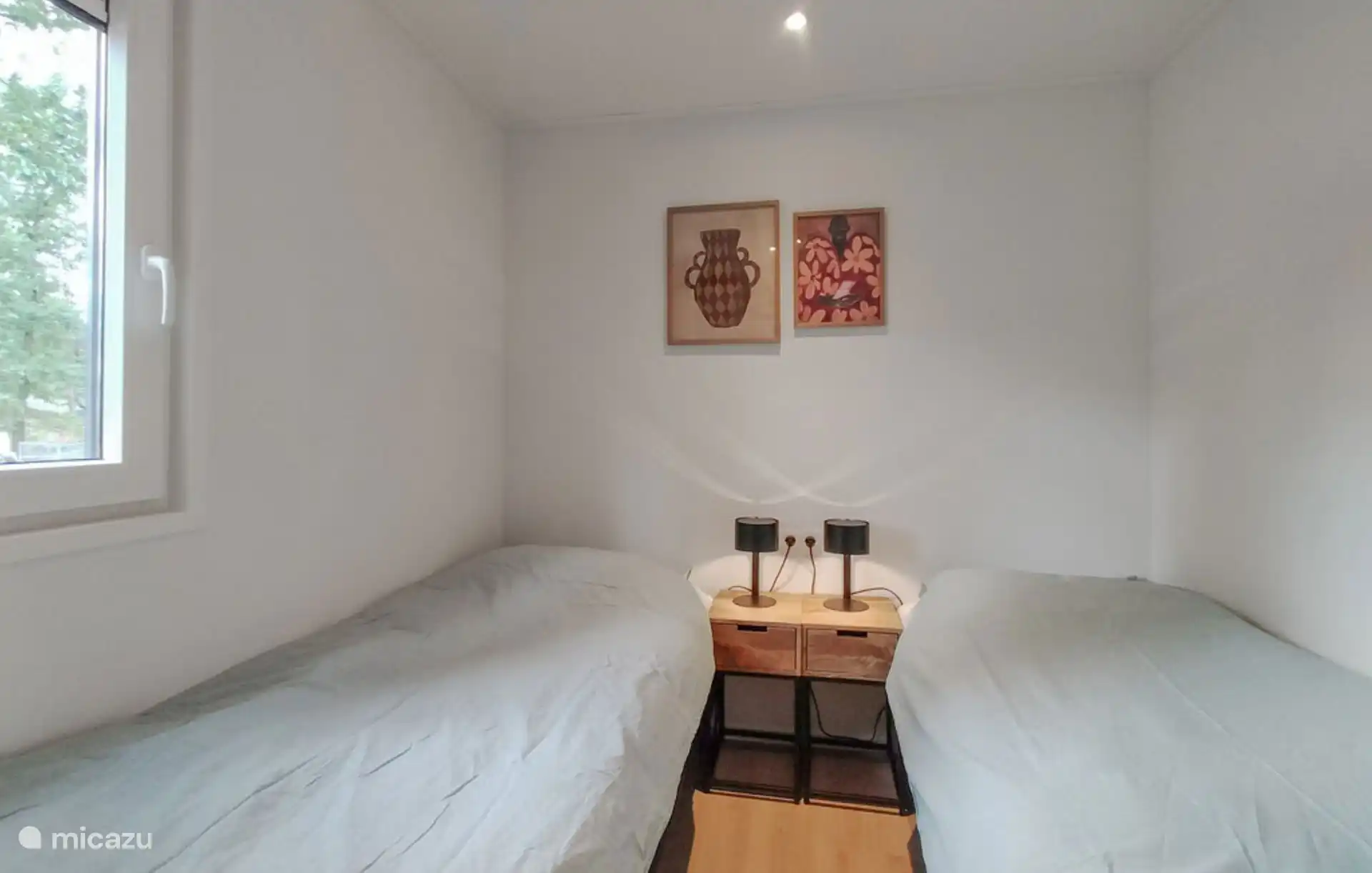 Tweede slaapkamer met 2 bedden