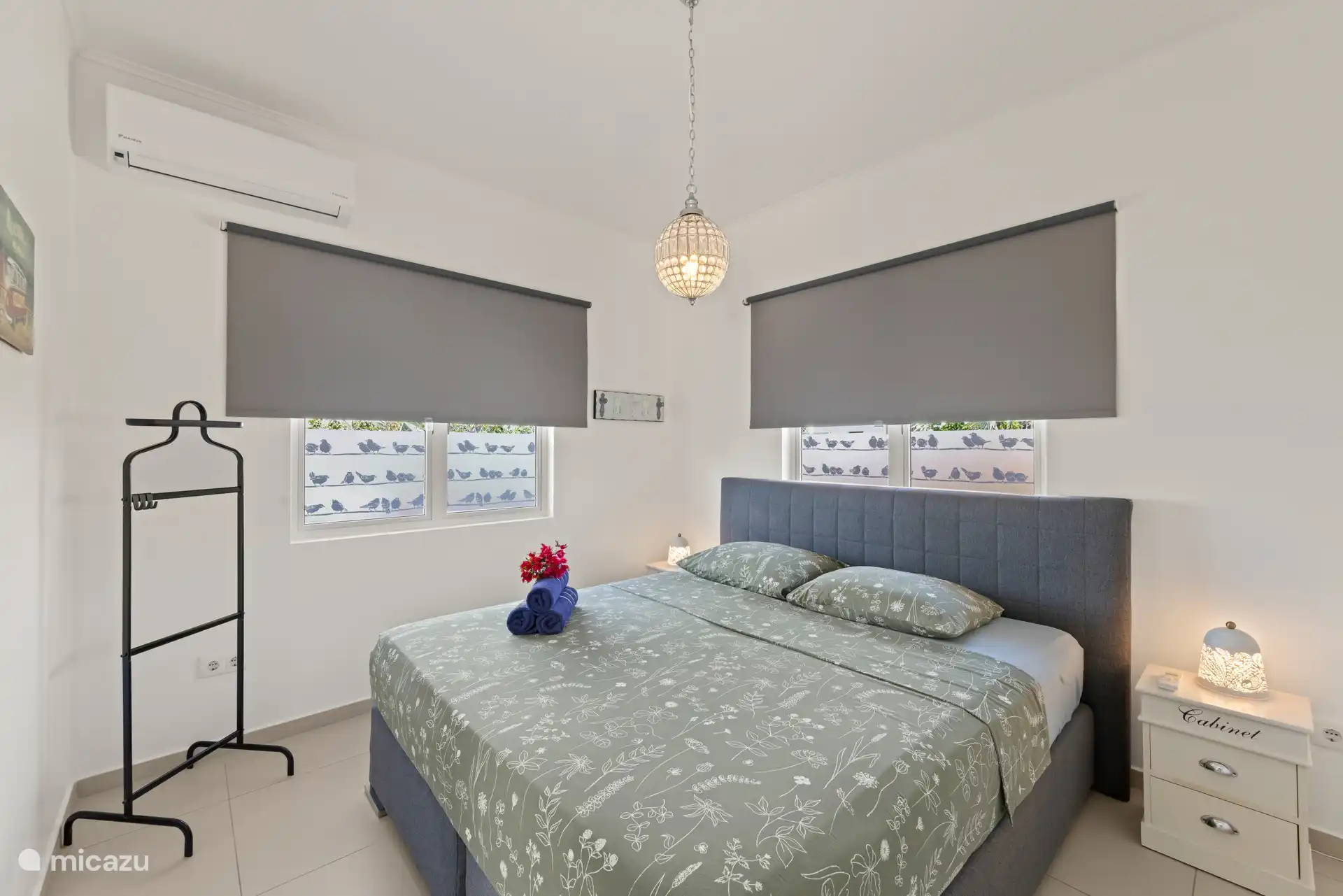 Slaapkamer 2, voorzien van airco.