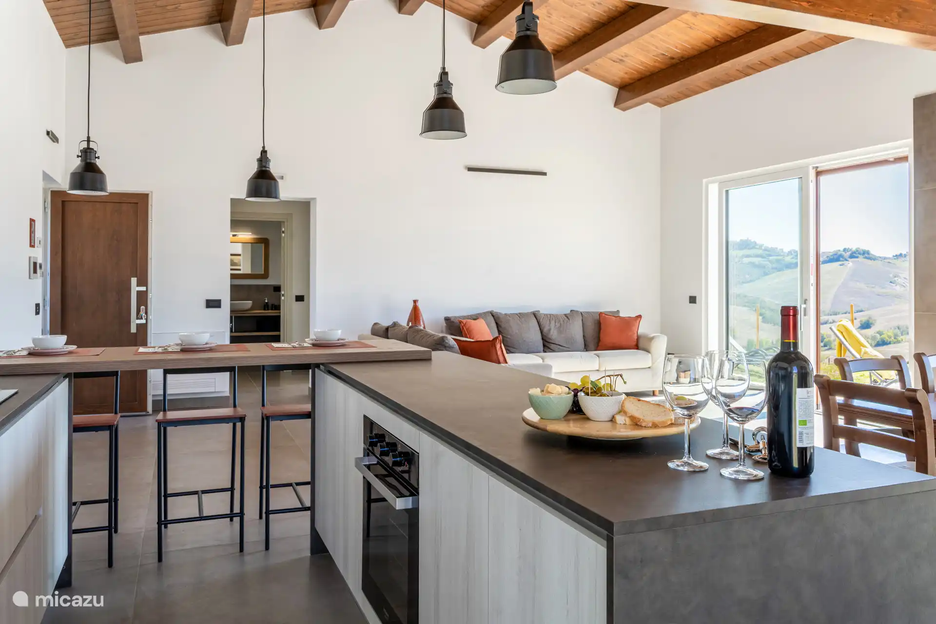 Kitchen with a stunning view
