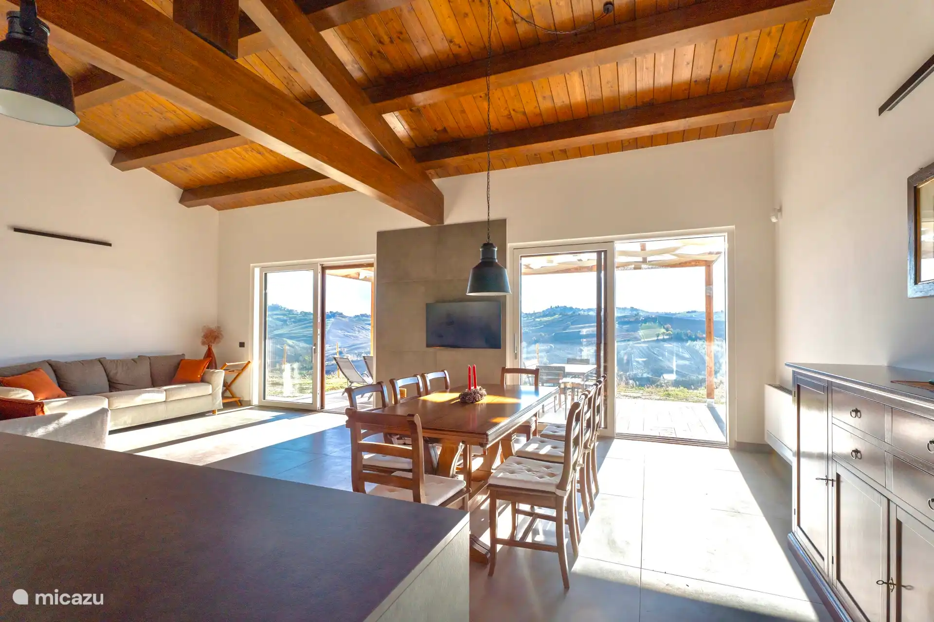 Living room with beautiful view
