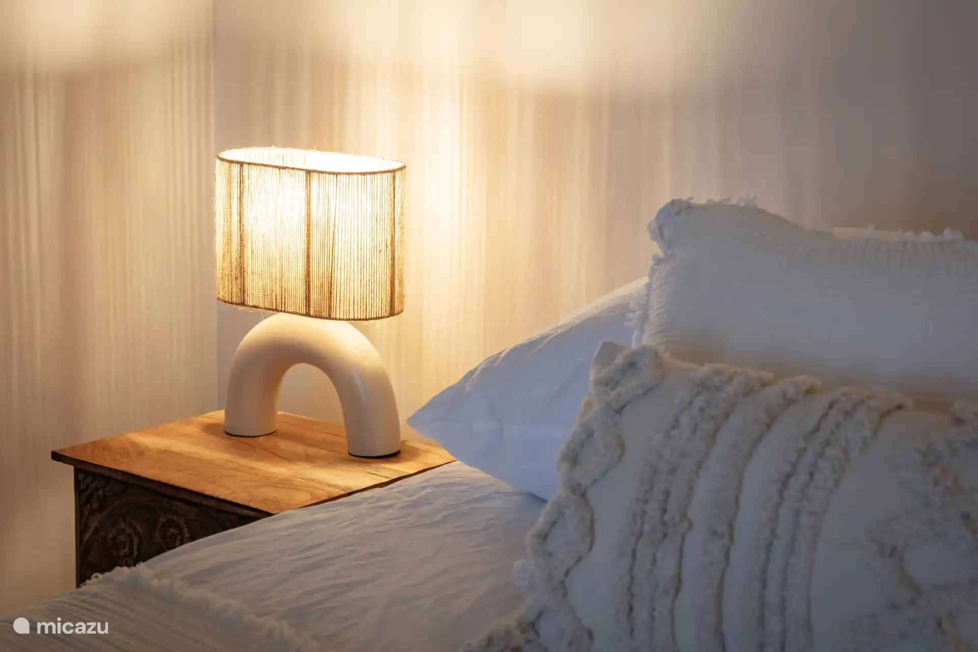 Fijne bedden en kussens.