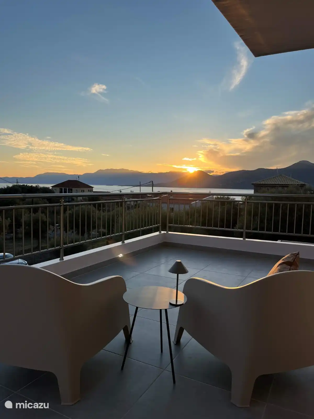 The sunset from the terrace