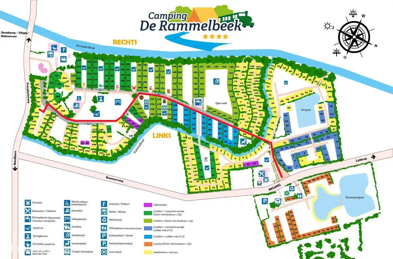 Carte du canping de Rammelbeek