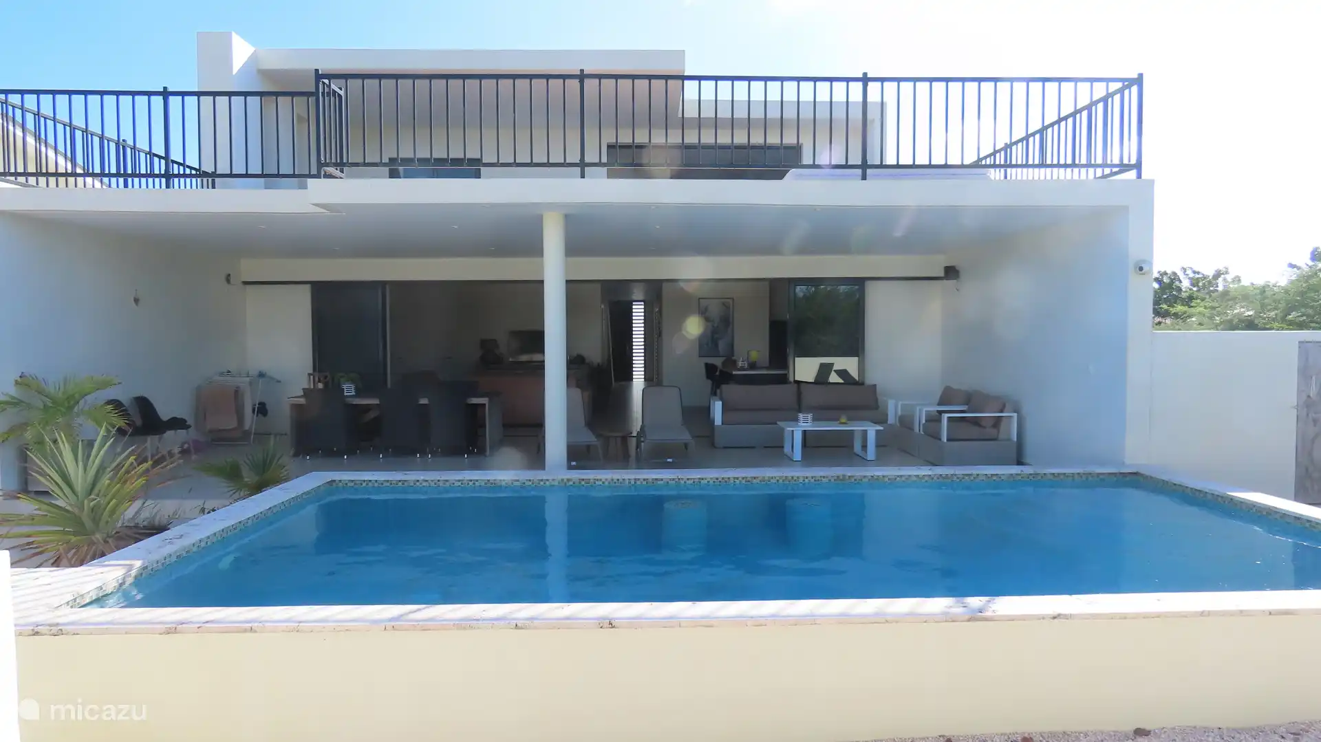 Von hinten im Garten