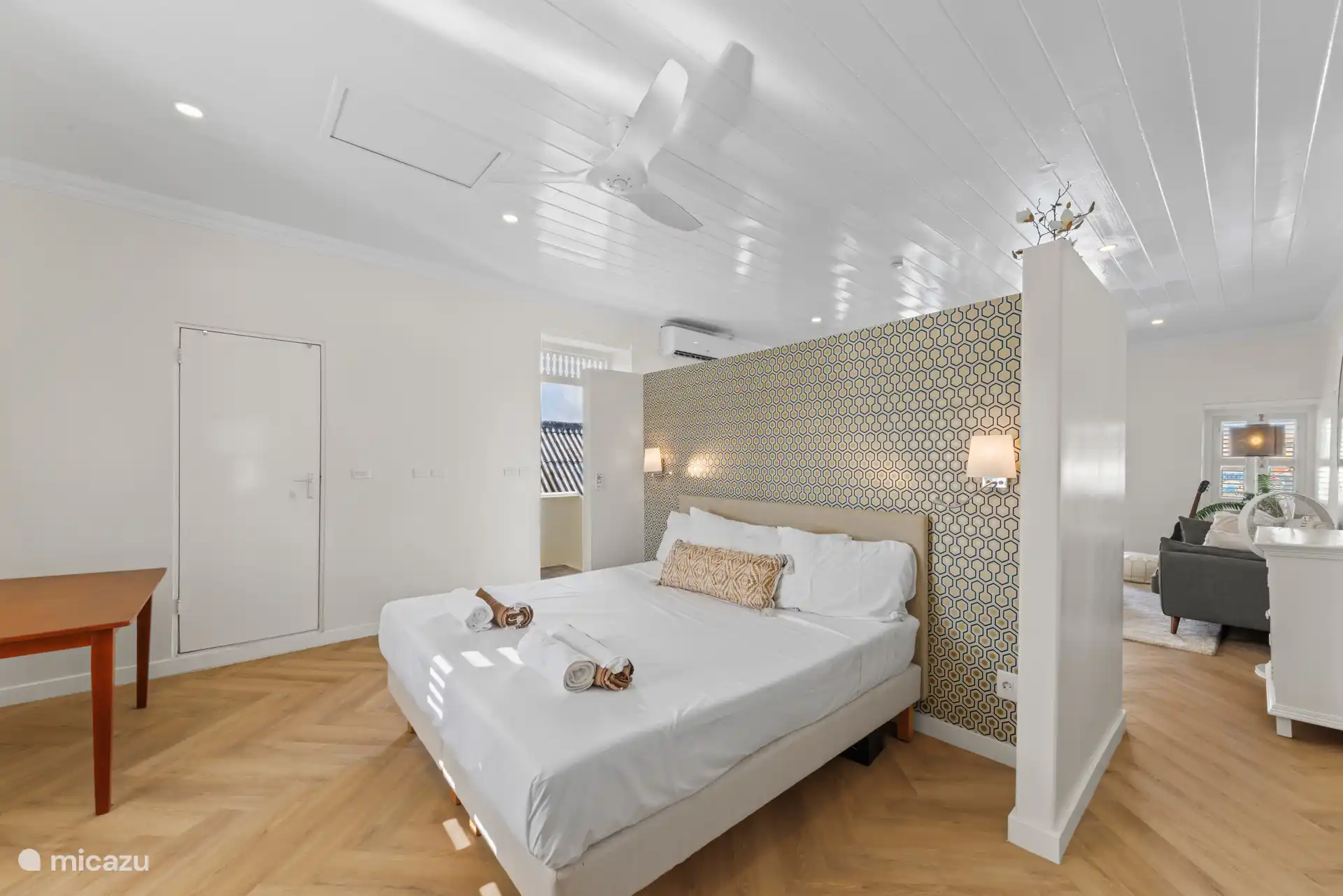 Heerlijk bed om uitgerust wakker te worden.