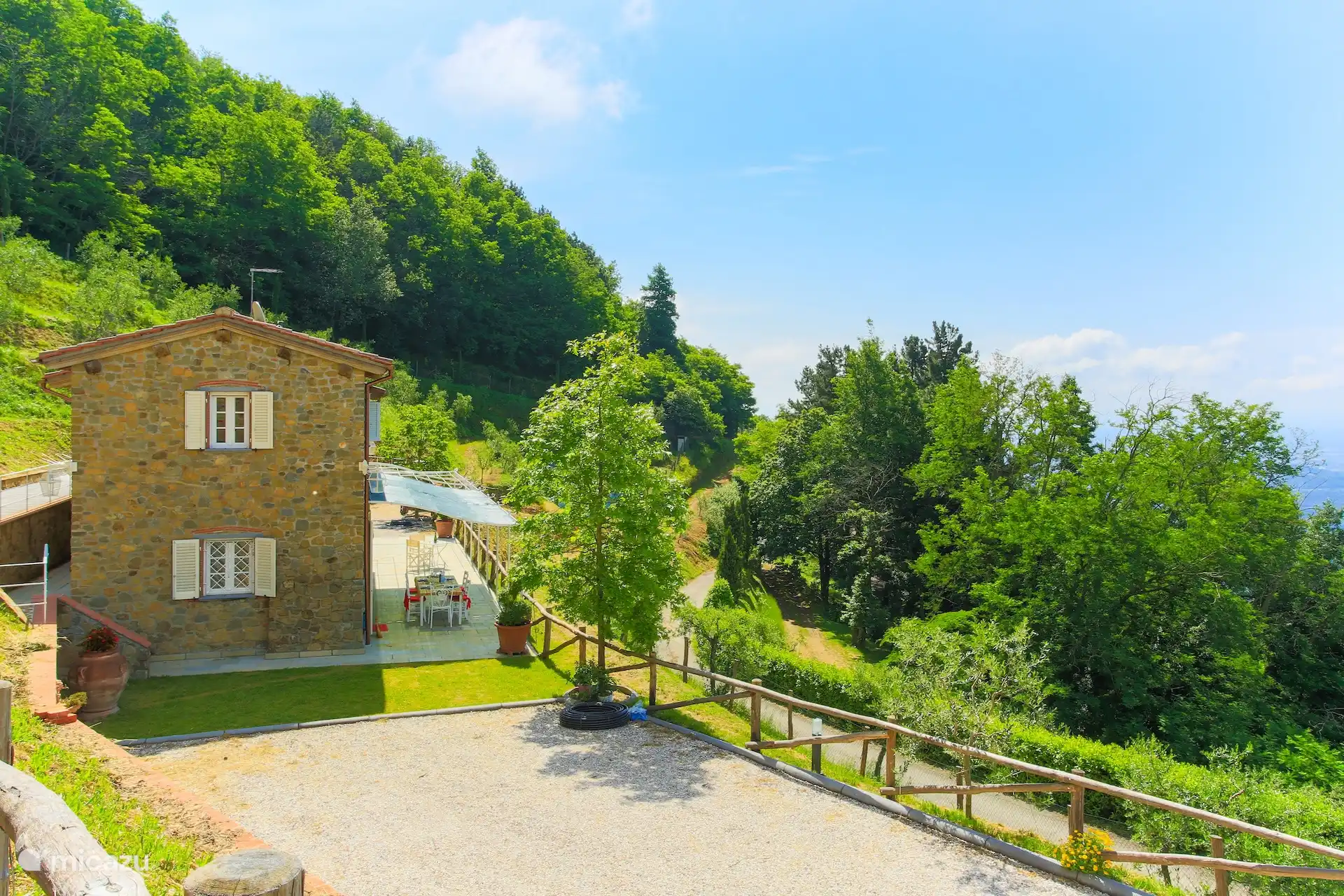 Aankomst bij Villa Veduta