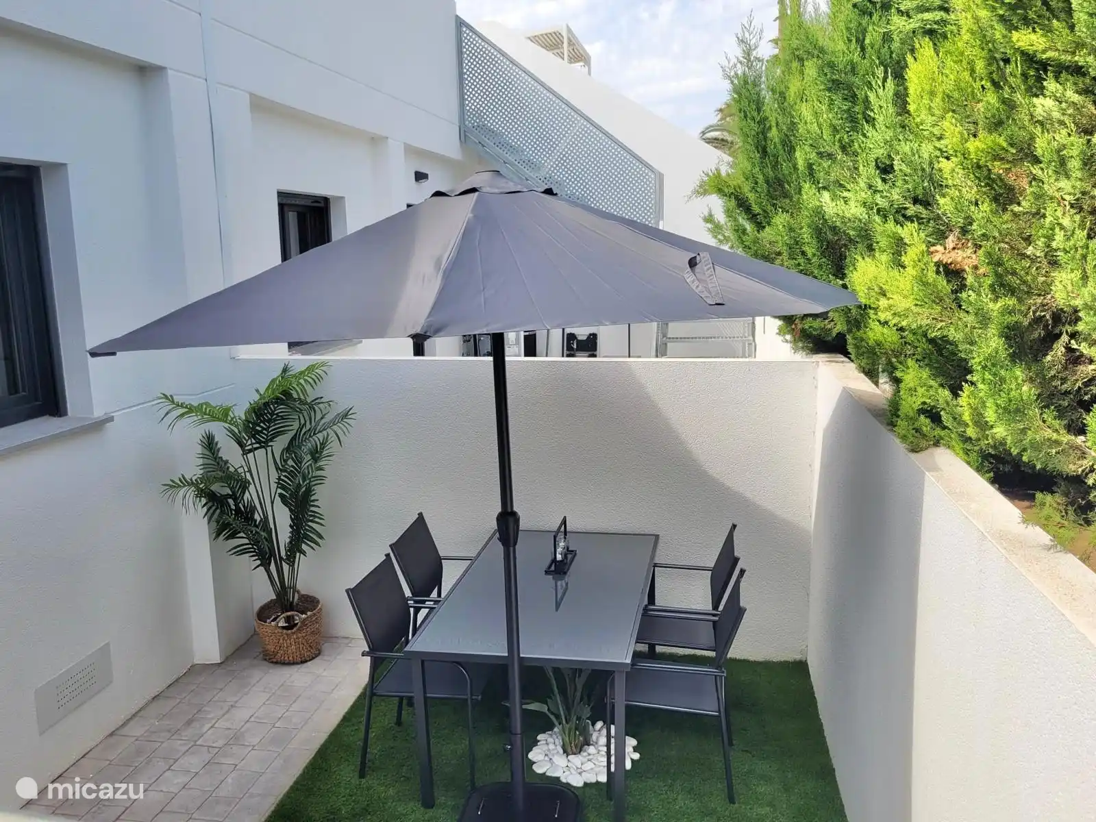 Parte trasera de jardín