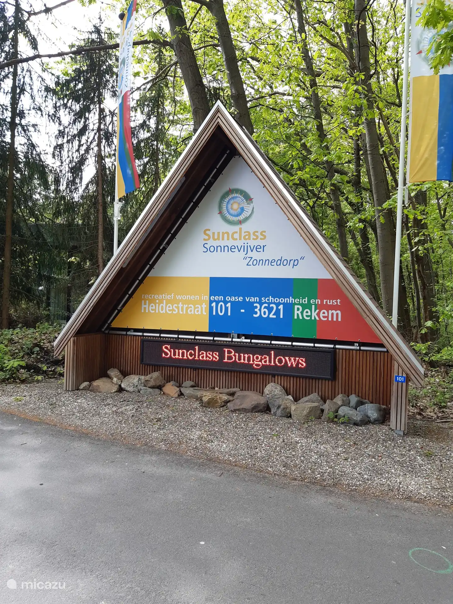 De entree van het park