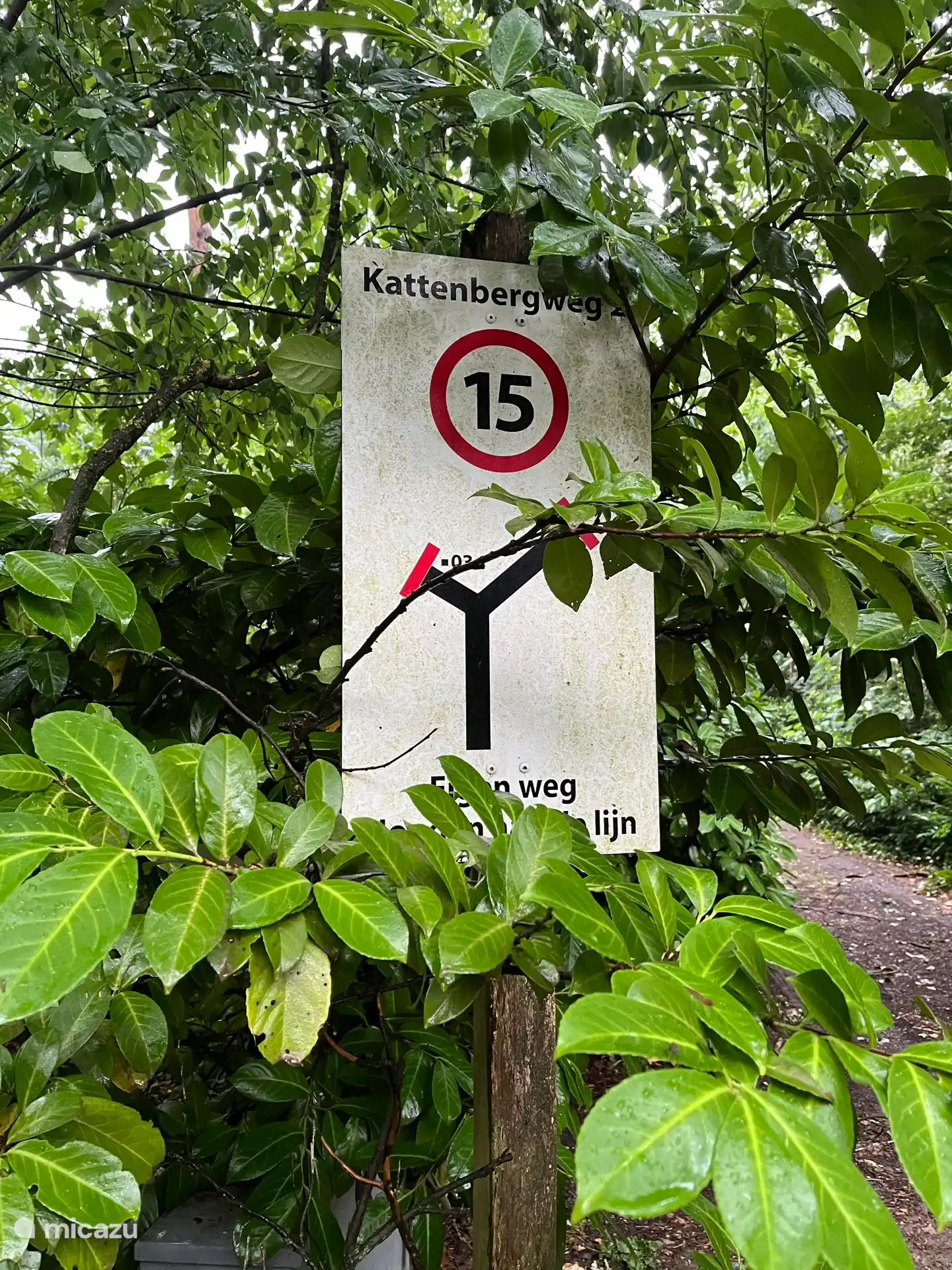 Este cartel -carretera propia-