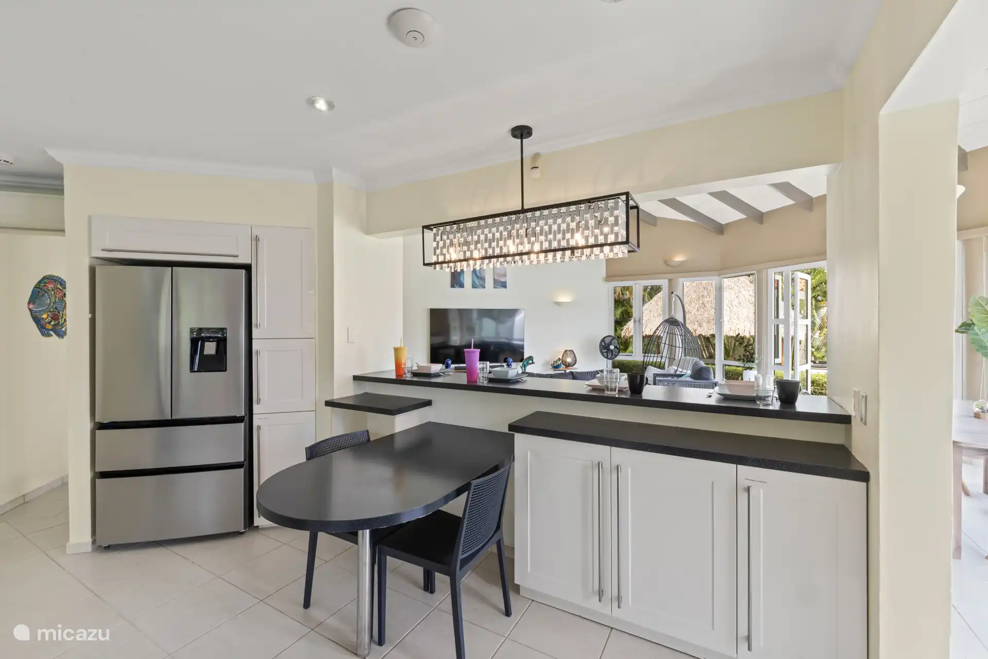 Verzamel je in de keuken van Villa Verde