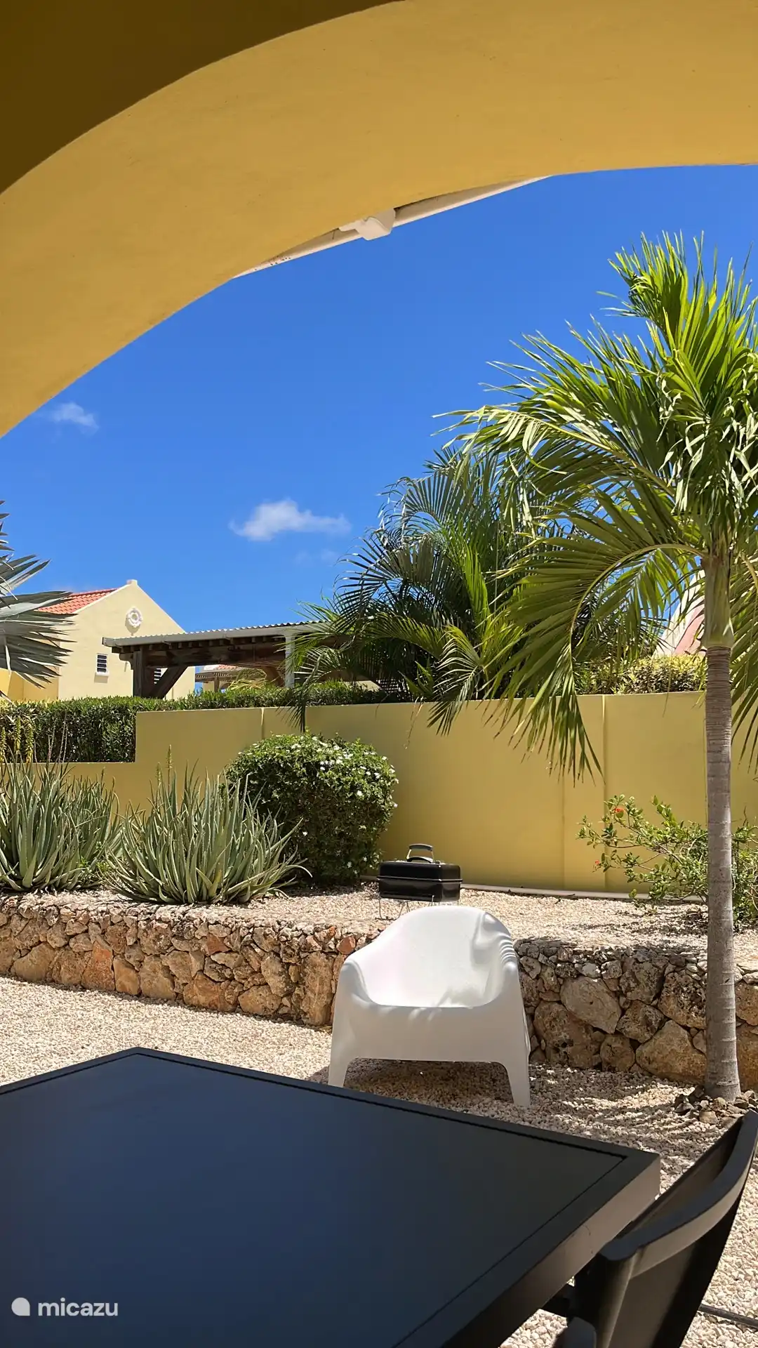 Jardin avec barbecue