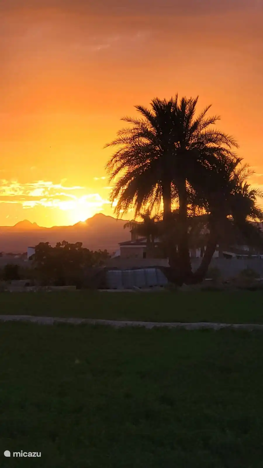 Uitzicht zons ondergang