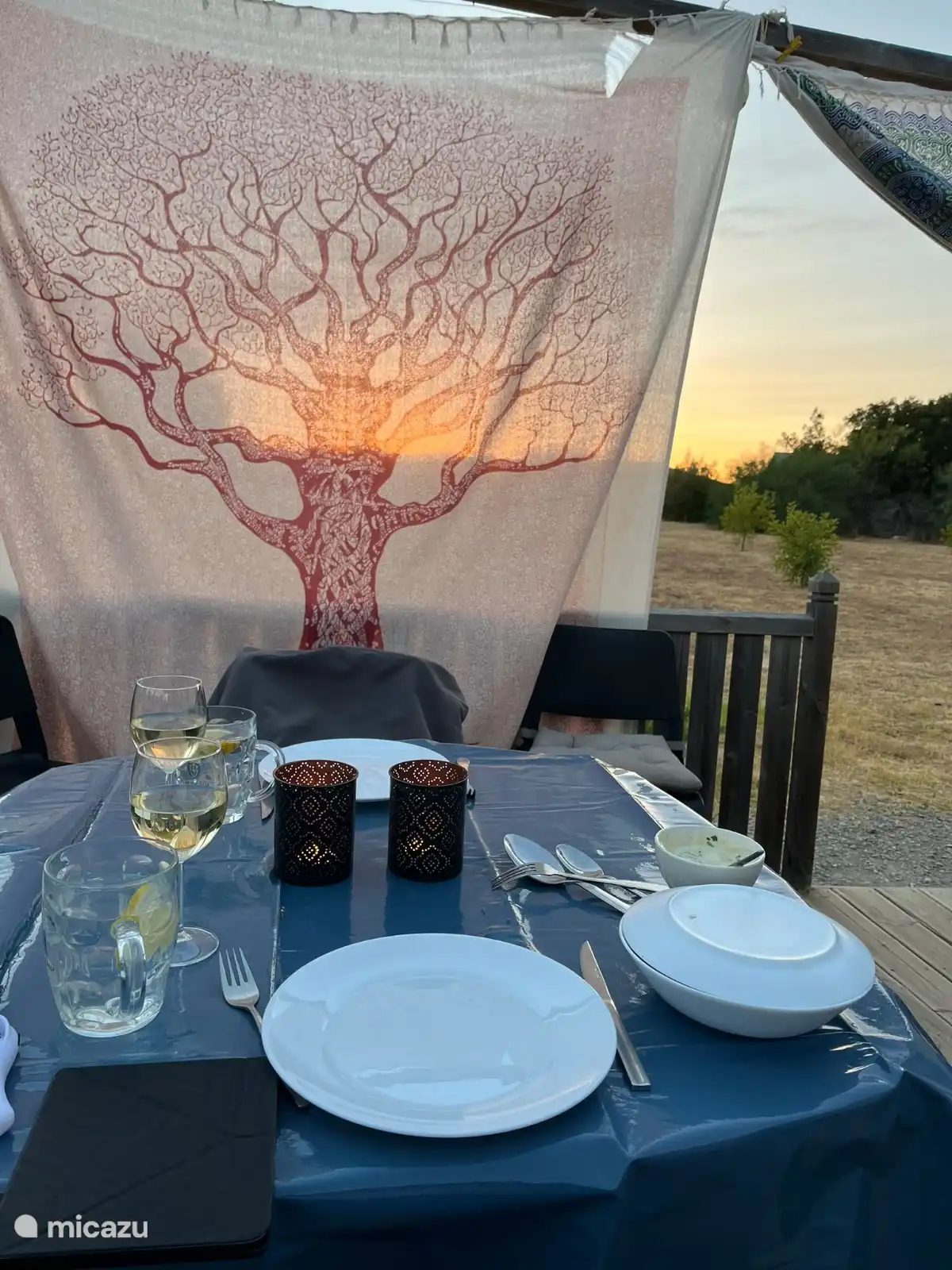 Het privé terras van Laranja