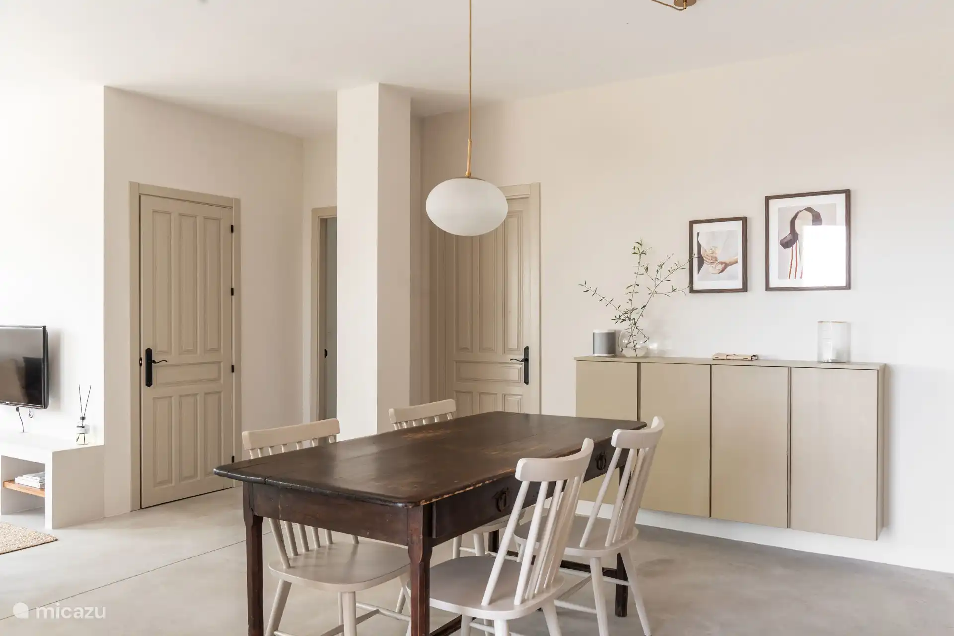 Eetgedeelte in de woonkamer