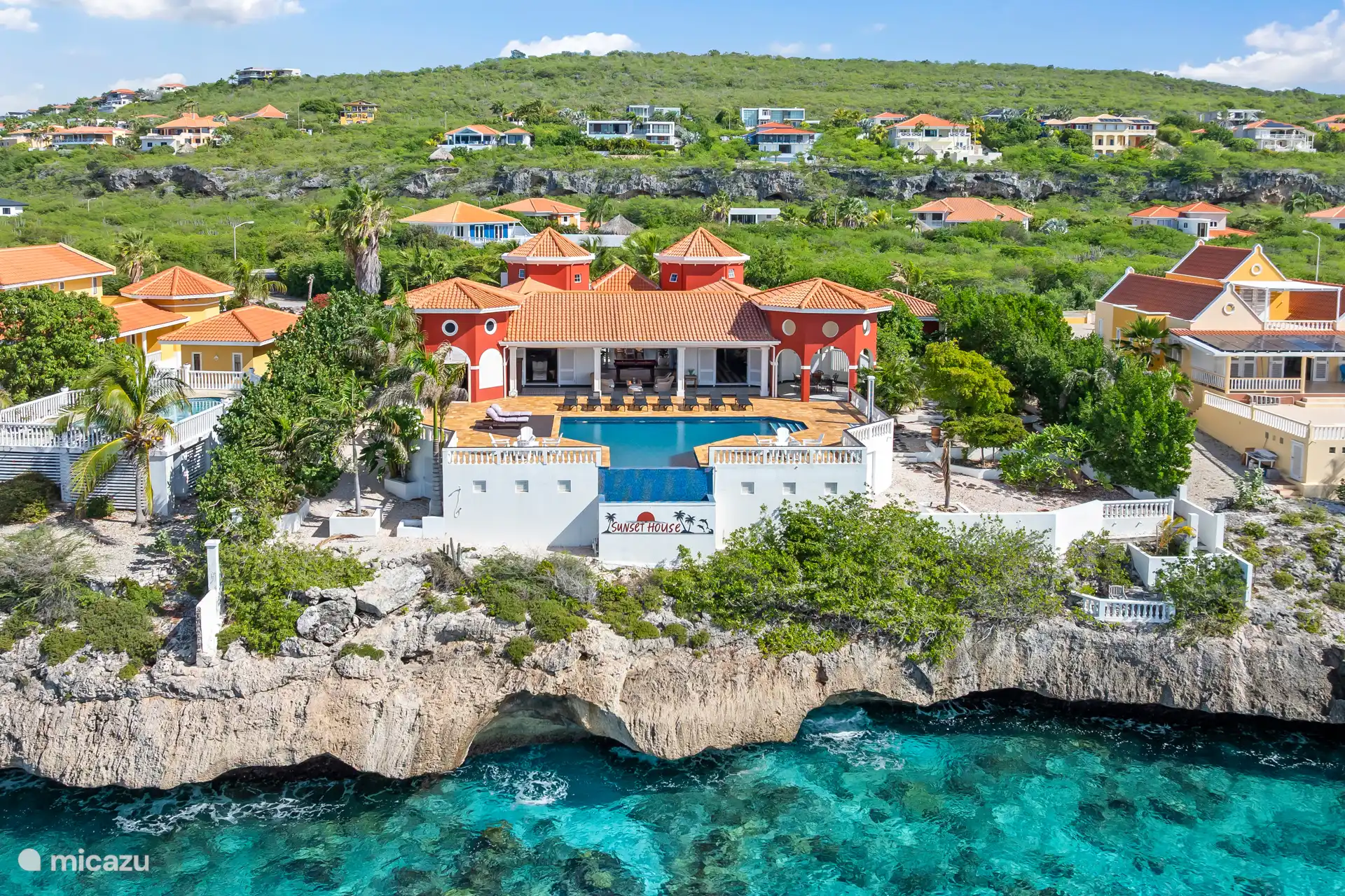Sports nautiques, Curaçao, Banda Abou (ouest), Coral Estate, Rif St.Marie, villa Sunset House, domaine de corail 