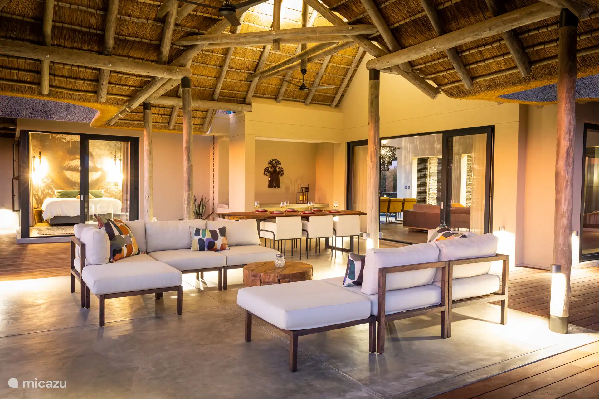 Lounge area, overdekte patio, Villa Tall Horse