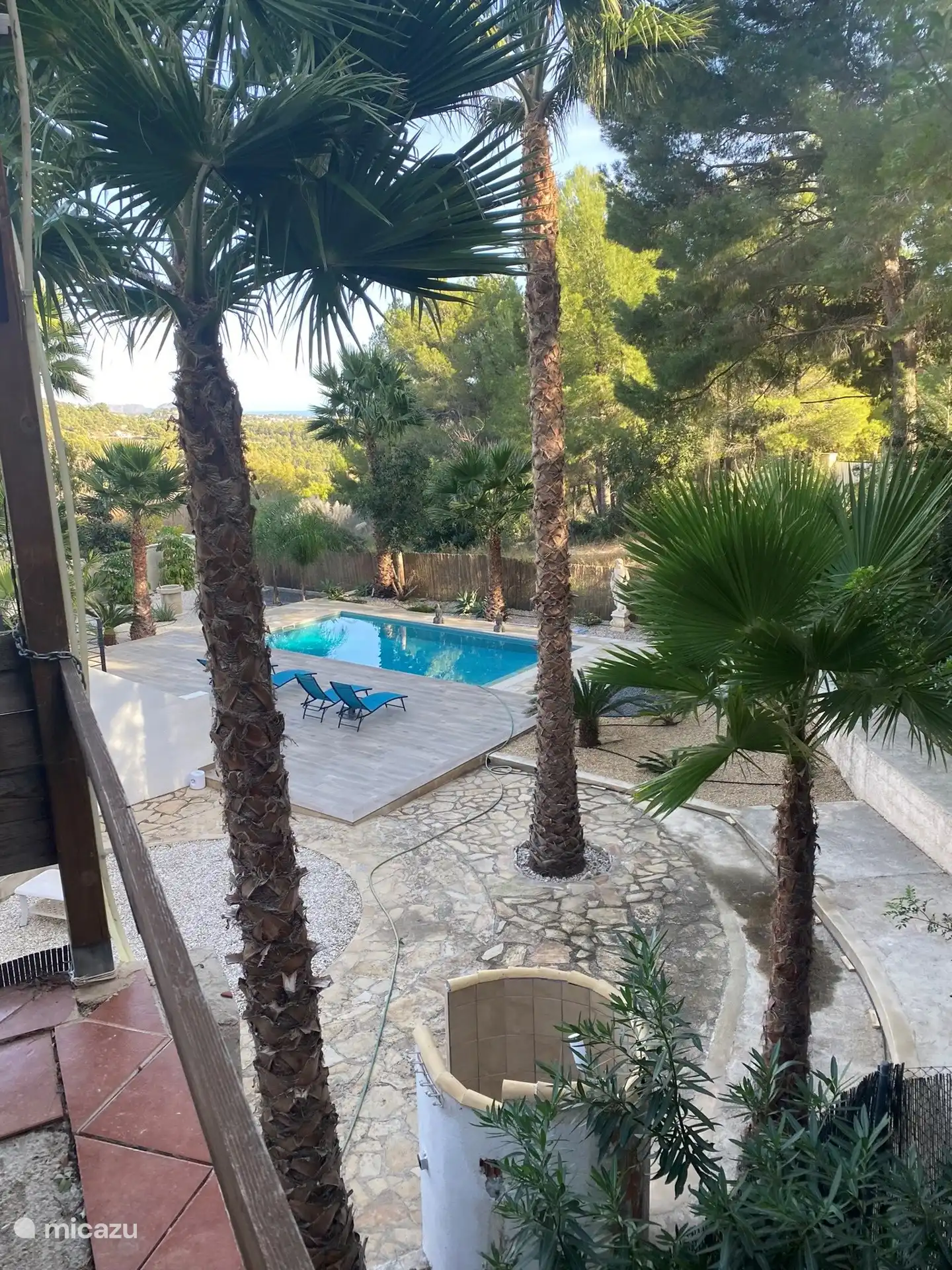 Zwembad vanaf dakterras