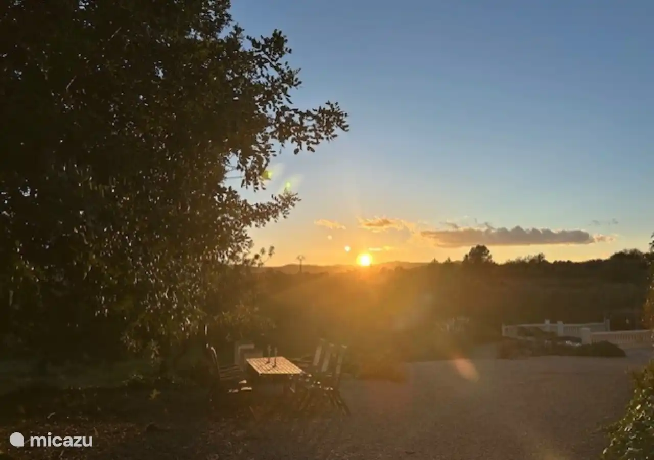 Sunset from the private terrace