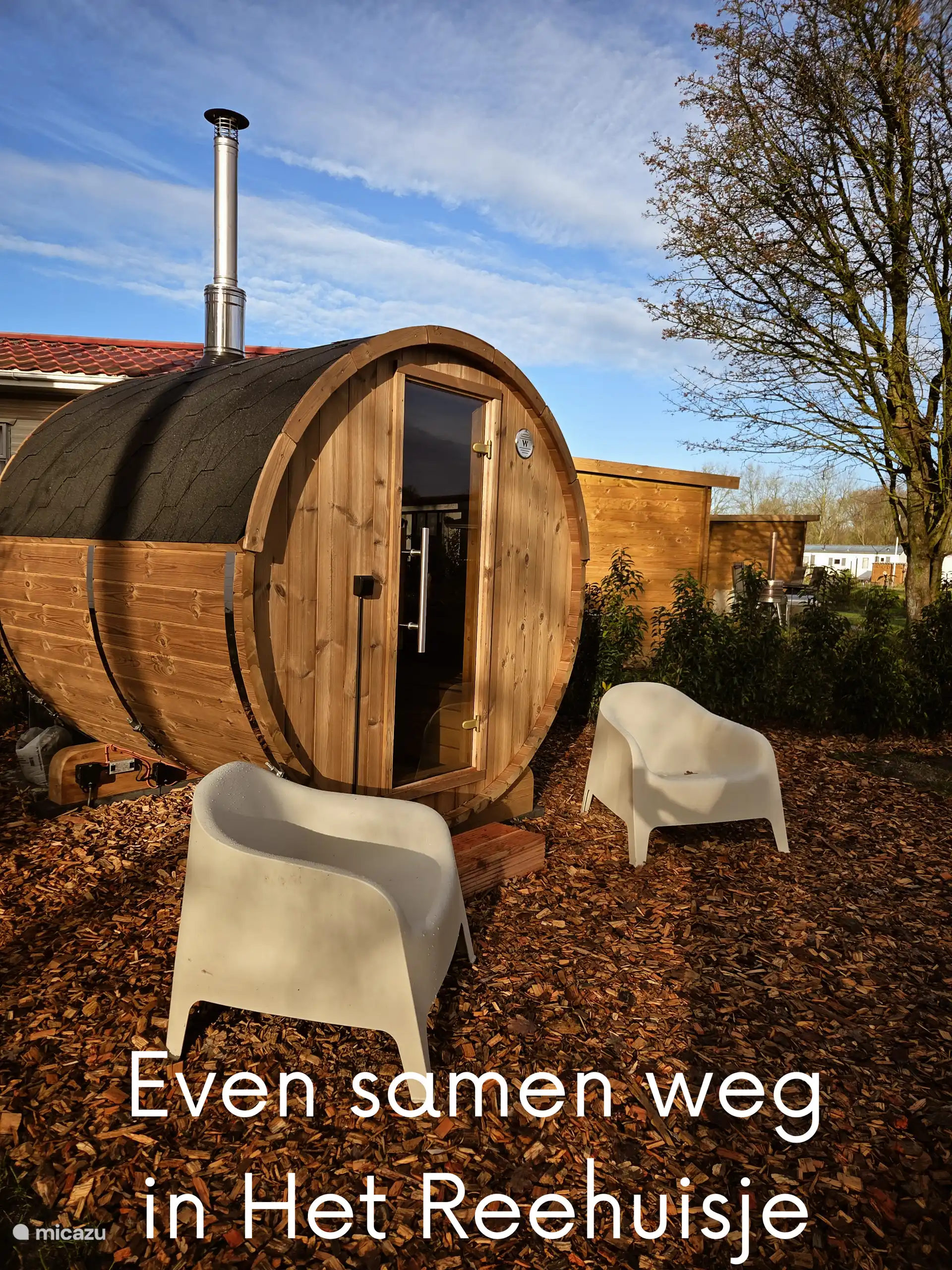 Houtgestookte sauna 