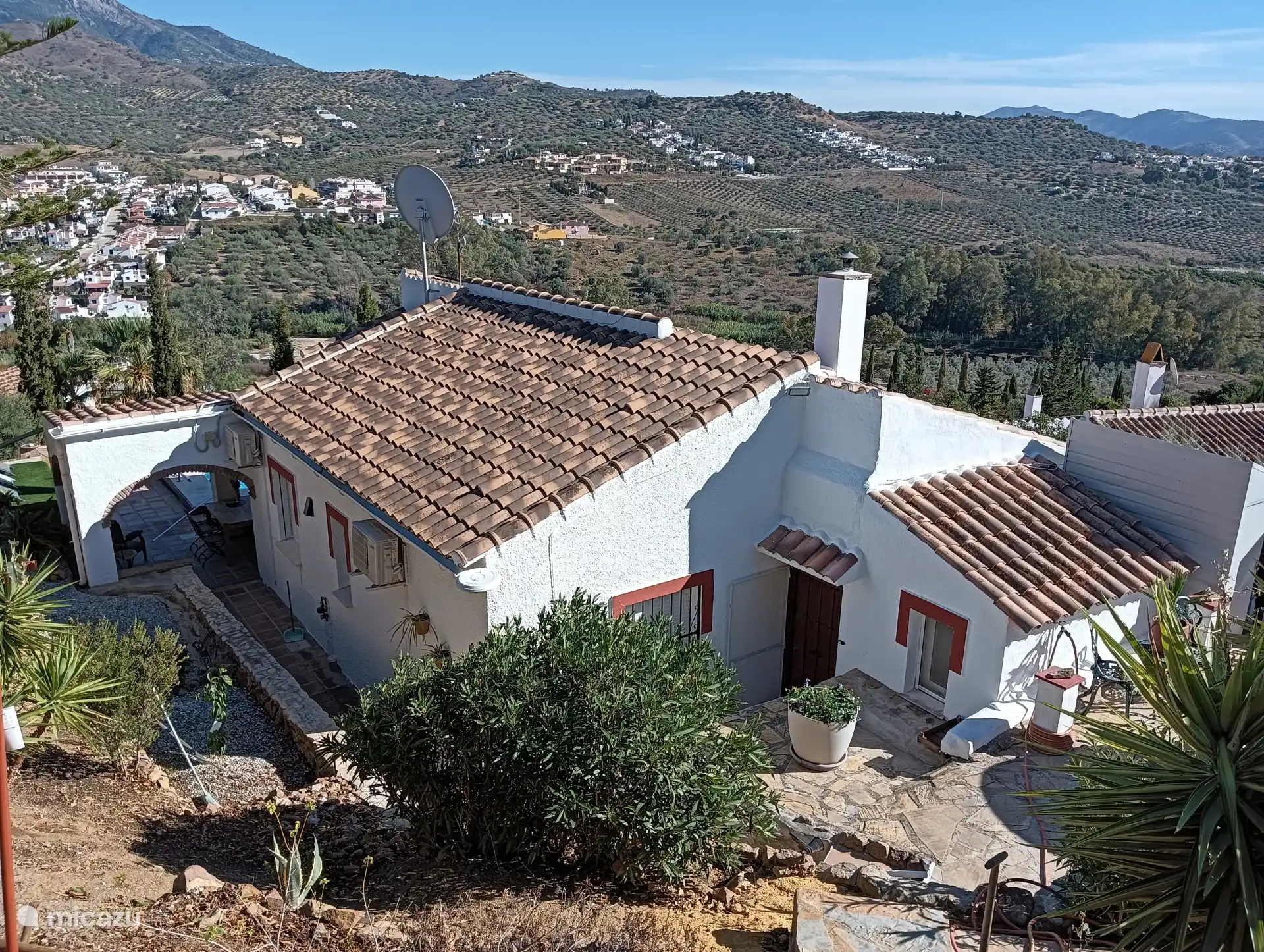 Bovenaanzicht villa.