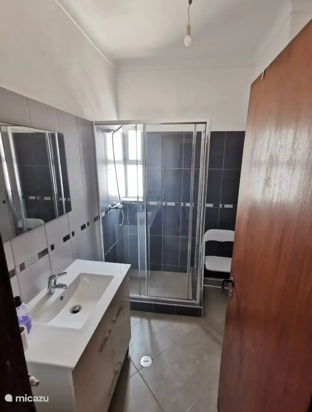 badkamer met douche en toilet