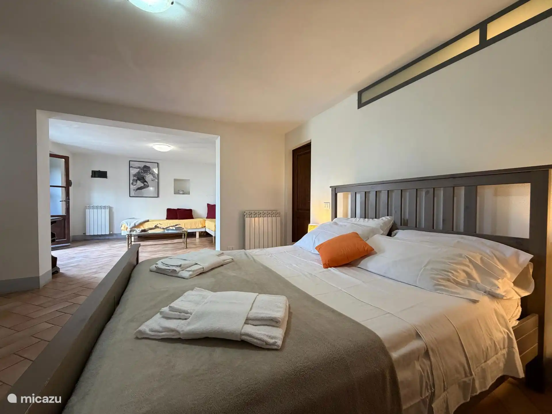 bedroom with living room