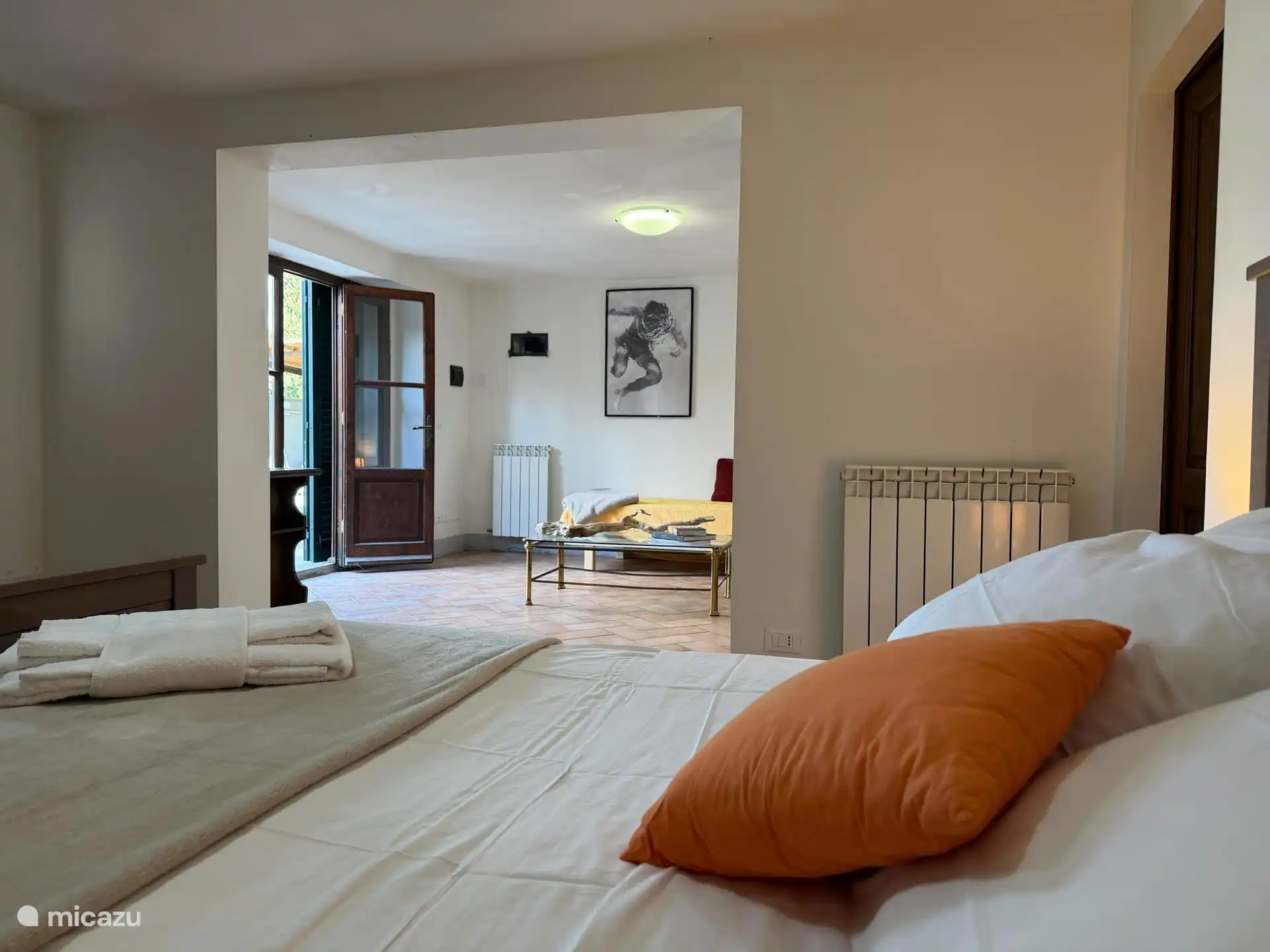 bedroom with living room