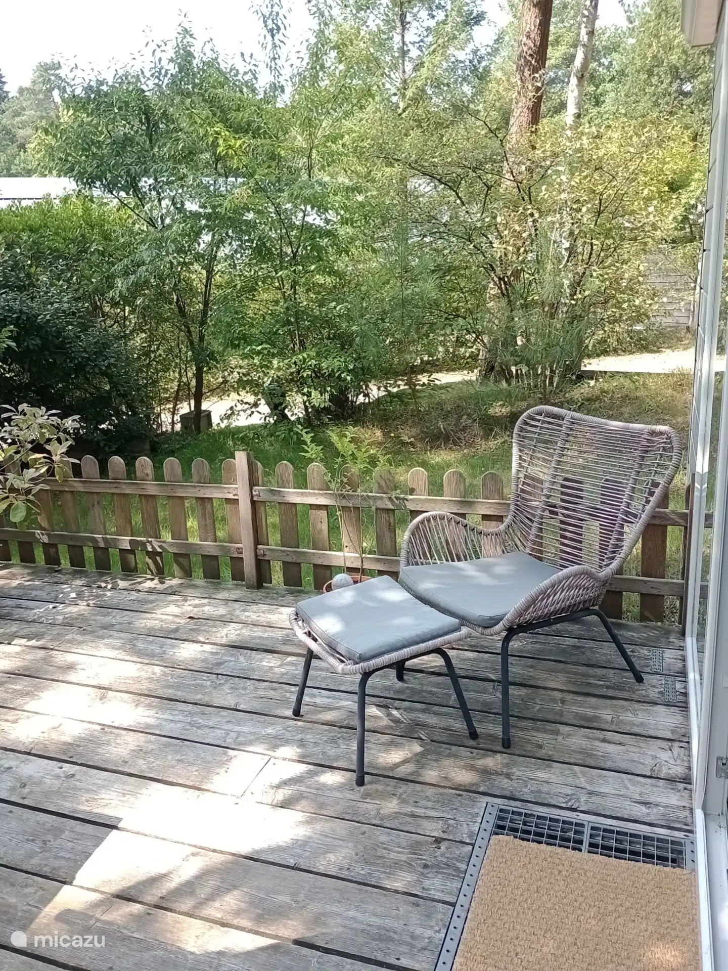 Silla relajada en la veranda