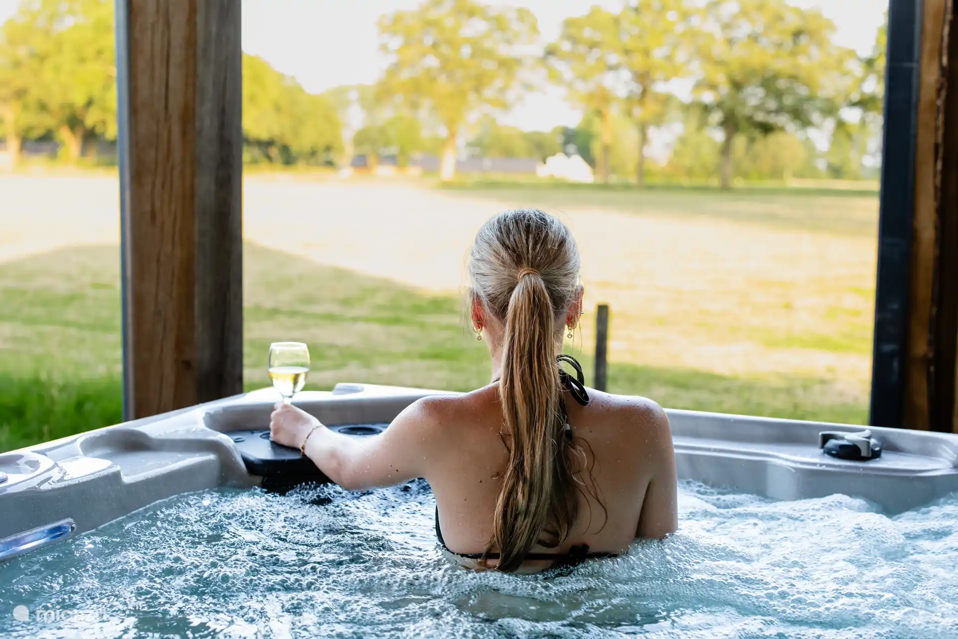 Uitzicht van de jacuzzi