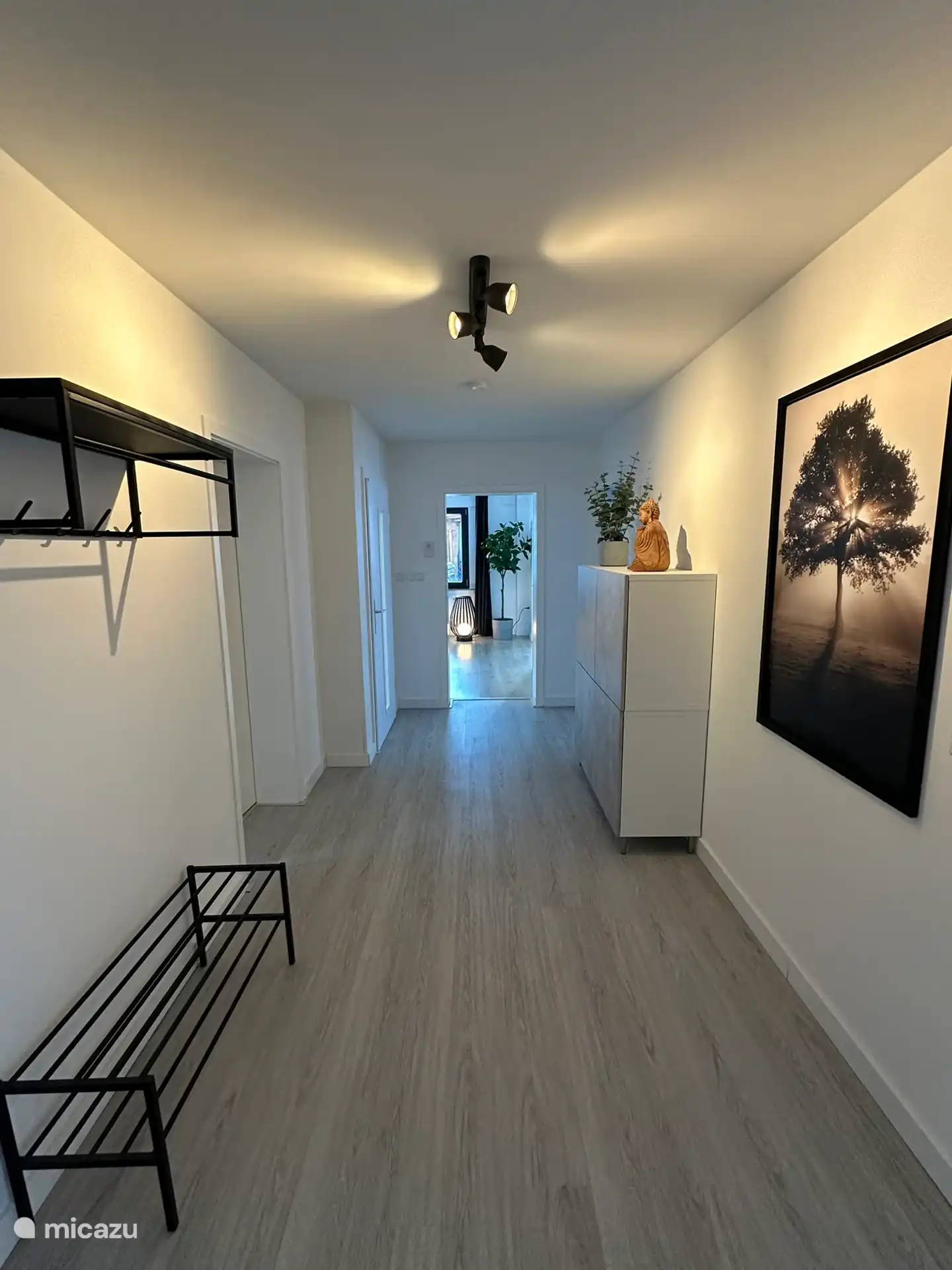 Centrale ruime hal en garderobe 