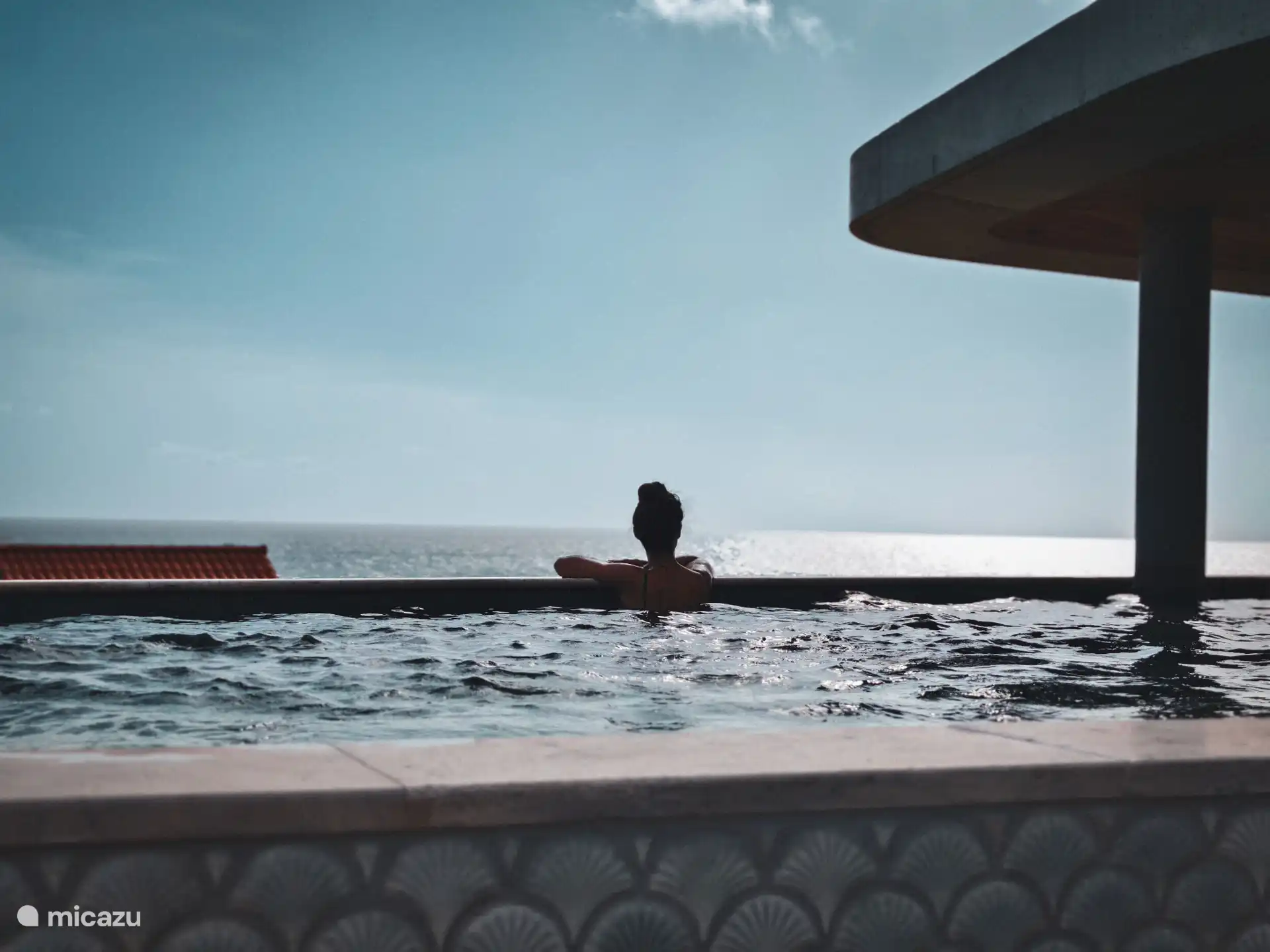 180 degree sea view from the pool, the palapa, the terrace, the kitchen and living room.